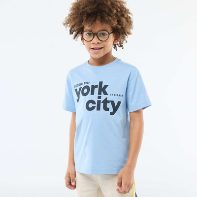 Message Print T-shirt BLUE