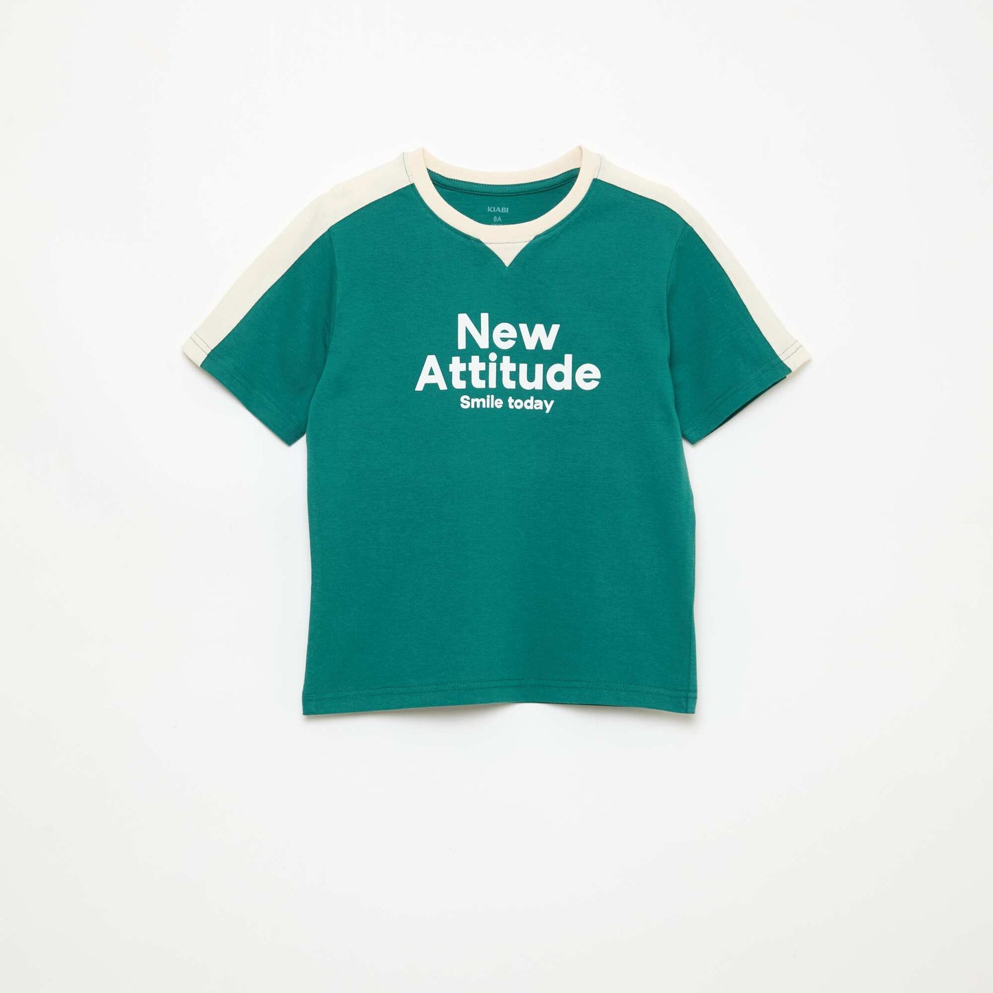 Message Print T-shirt GREEN