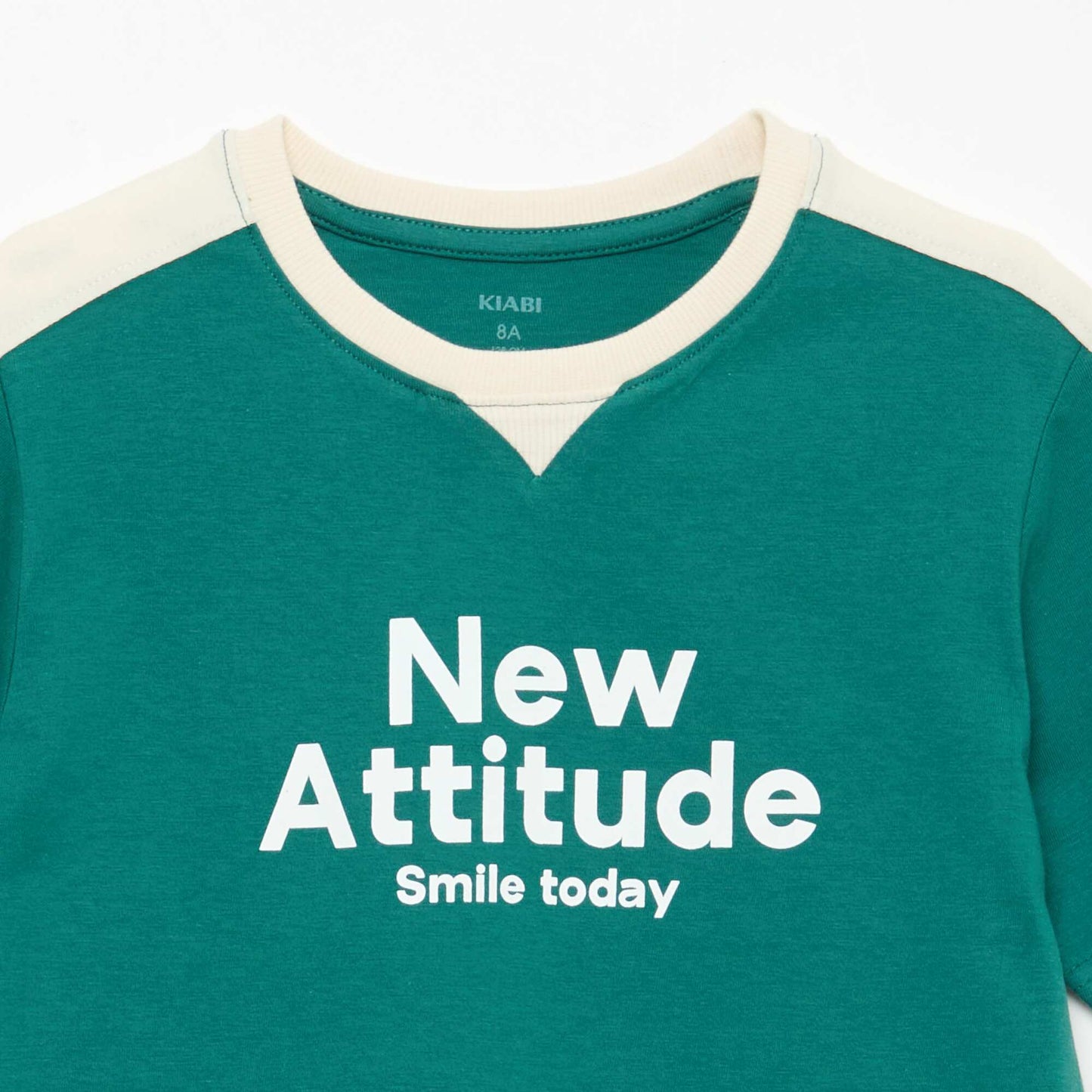 Message Print T-shirt GREEN