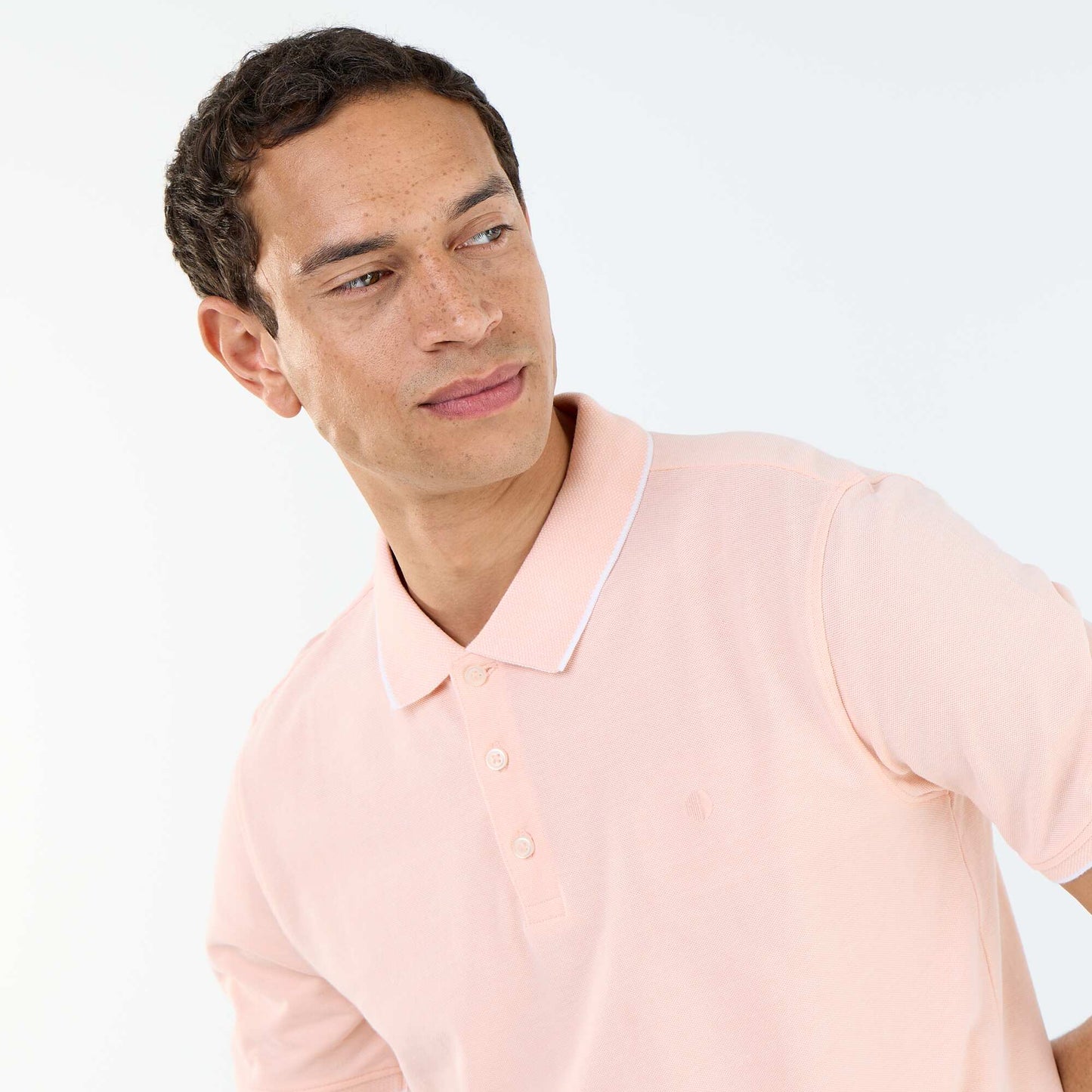 Polo Shirt with Chest Embroidery ORANGE