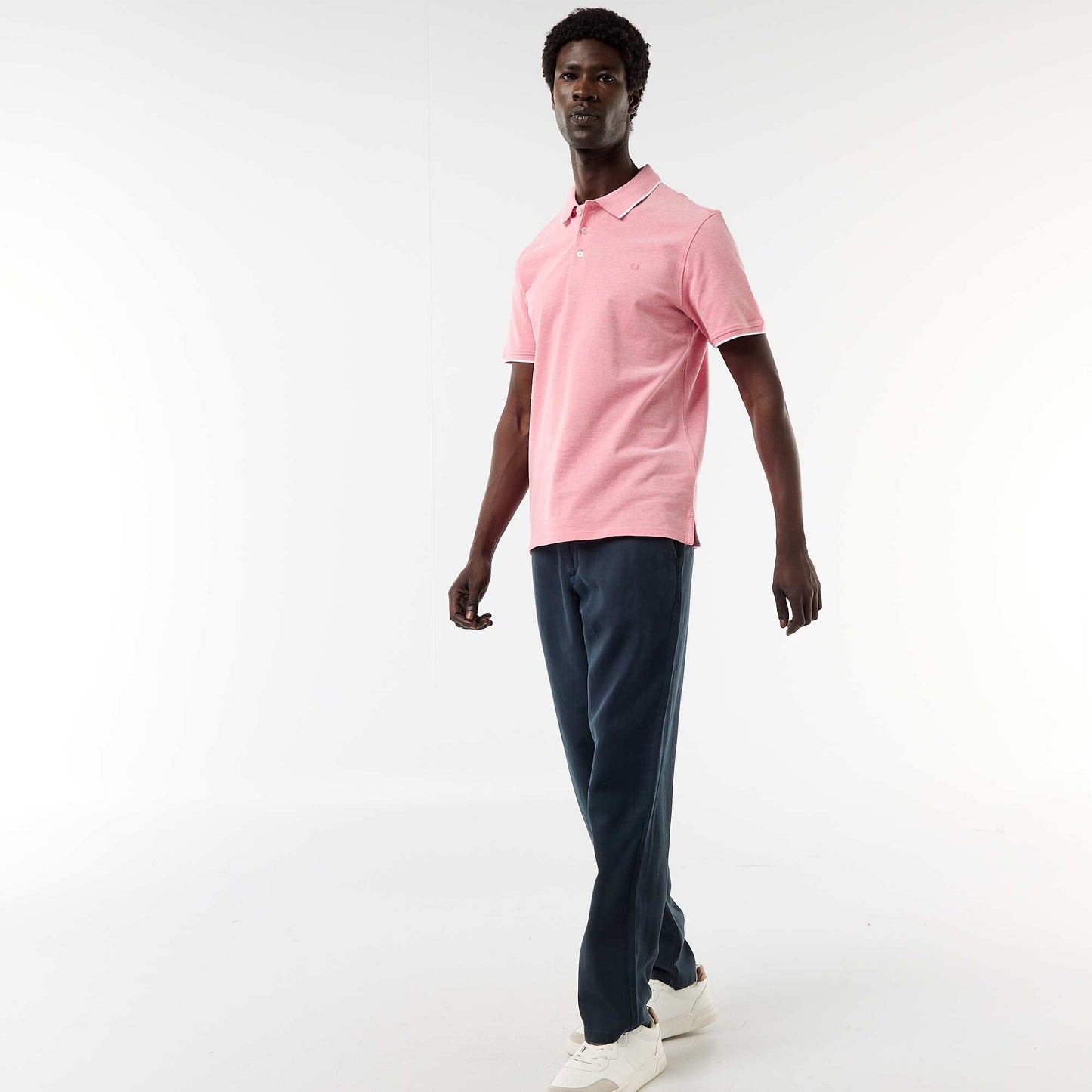 Polo Shirt with Chest Embroidery RED