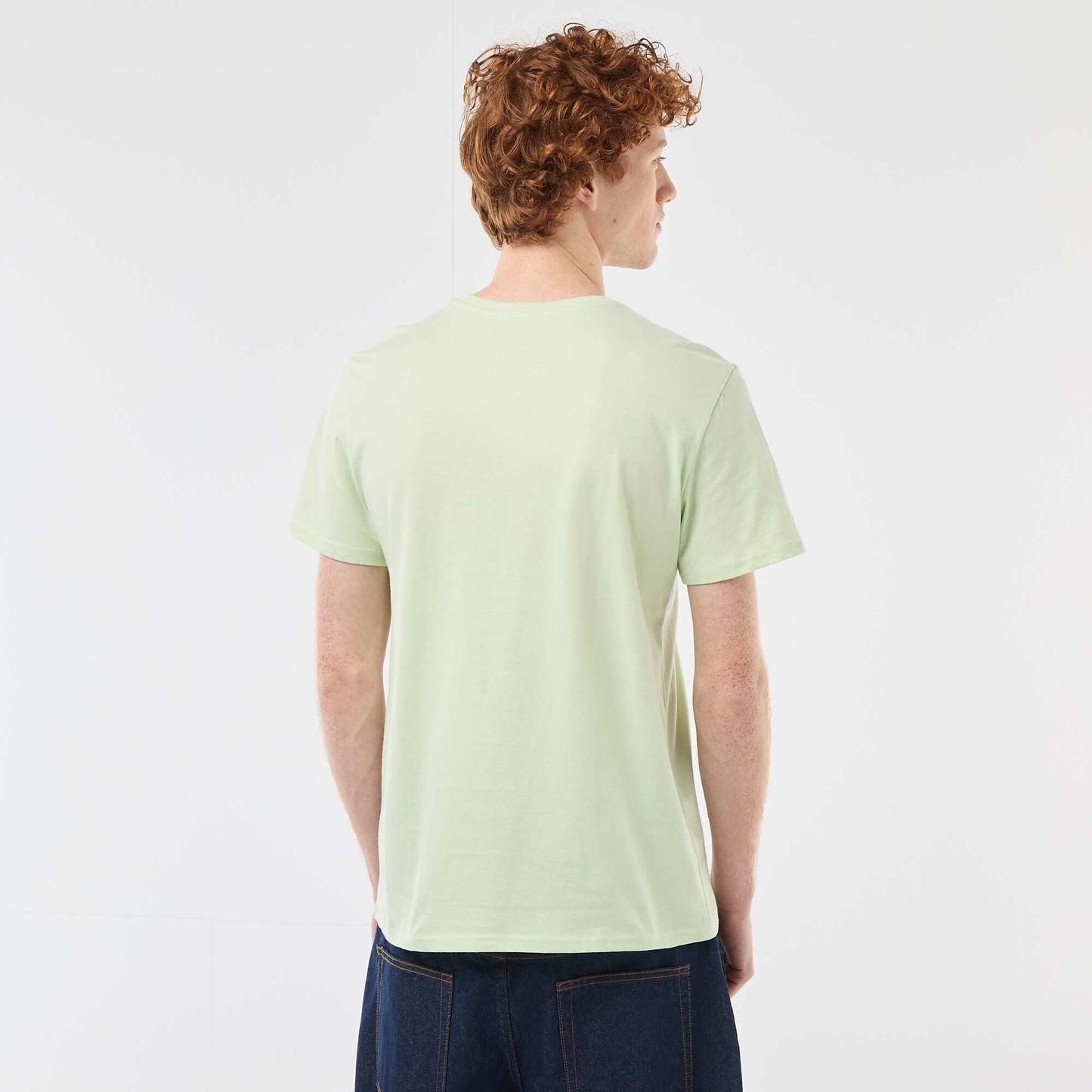 Printed Cotton Crew Neck T-Shirt GREEN