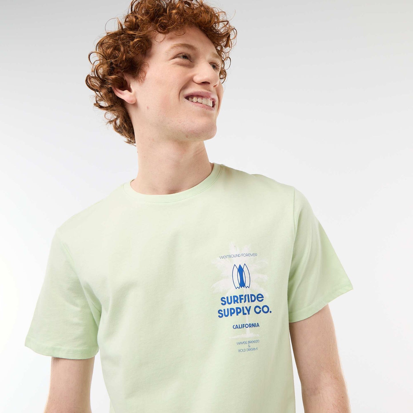 Printed Cotton Crew Neck T-Shirt GREEN