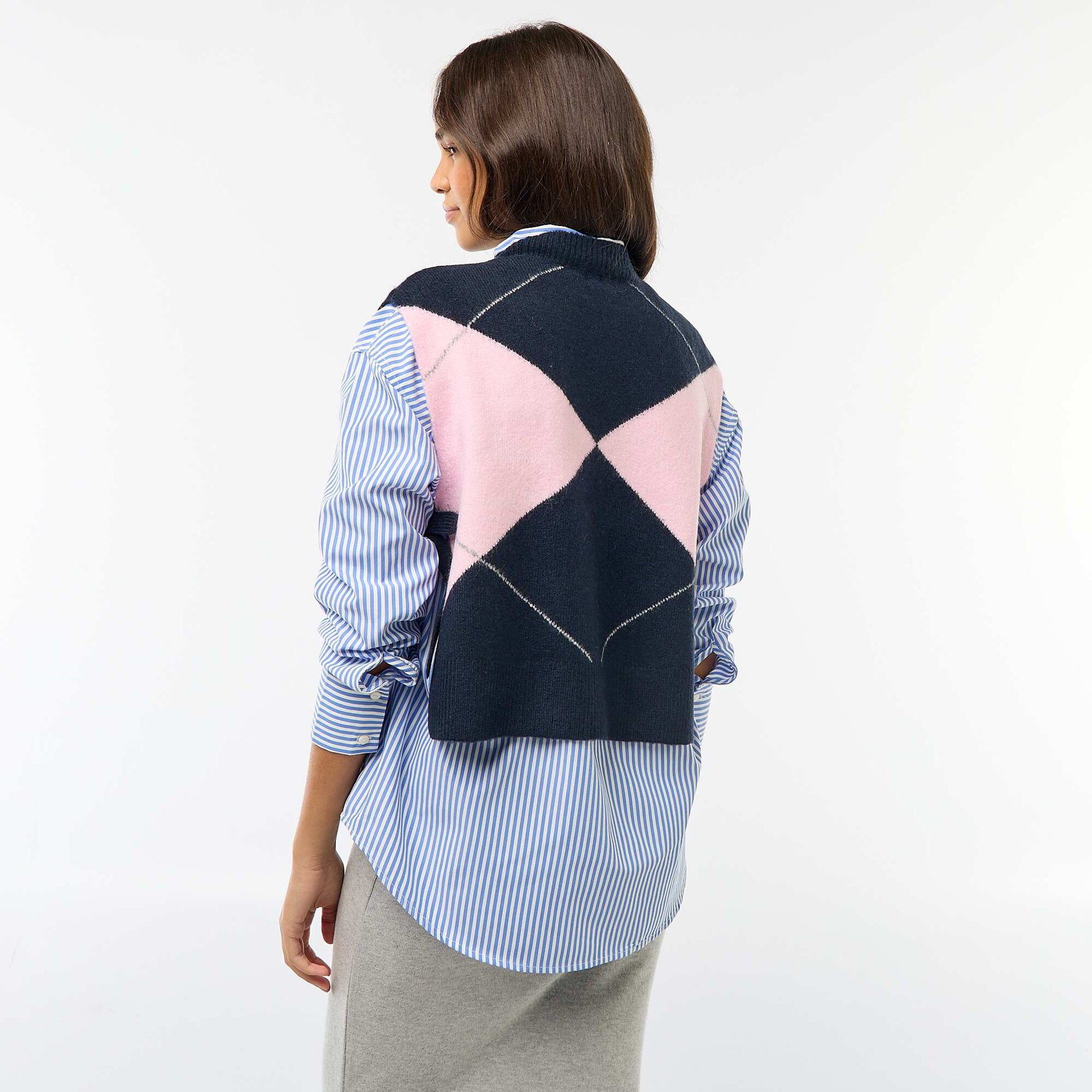 Sleeveless Sweater with Side Tie Details BLUE