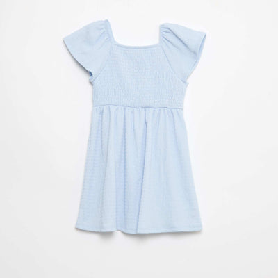 Textured knit dress BLUE