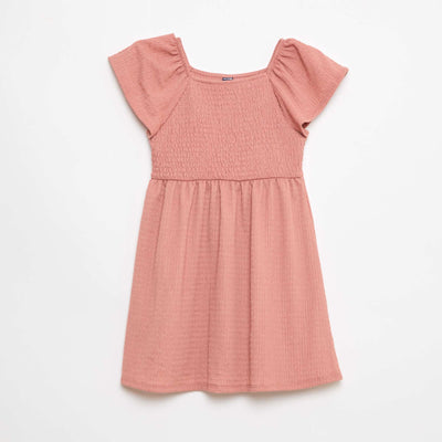 Textured knit dress PINK