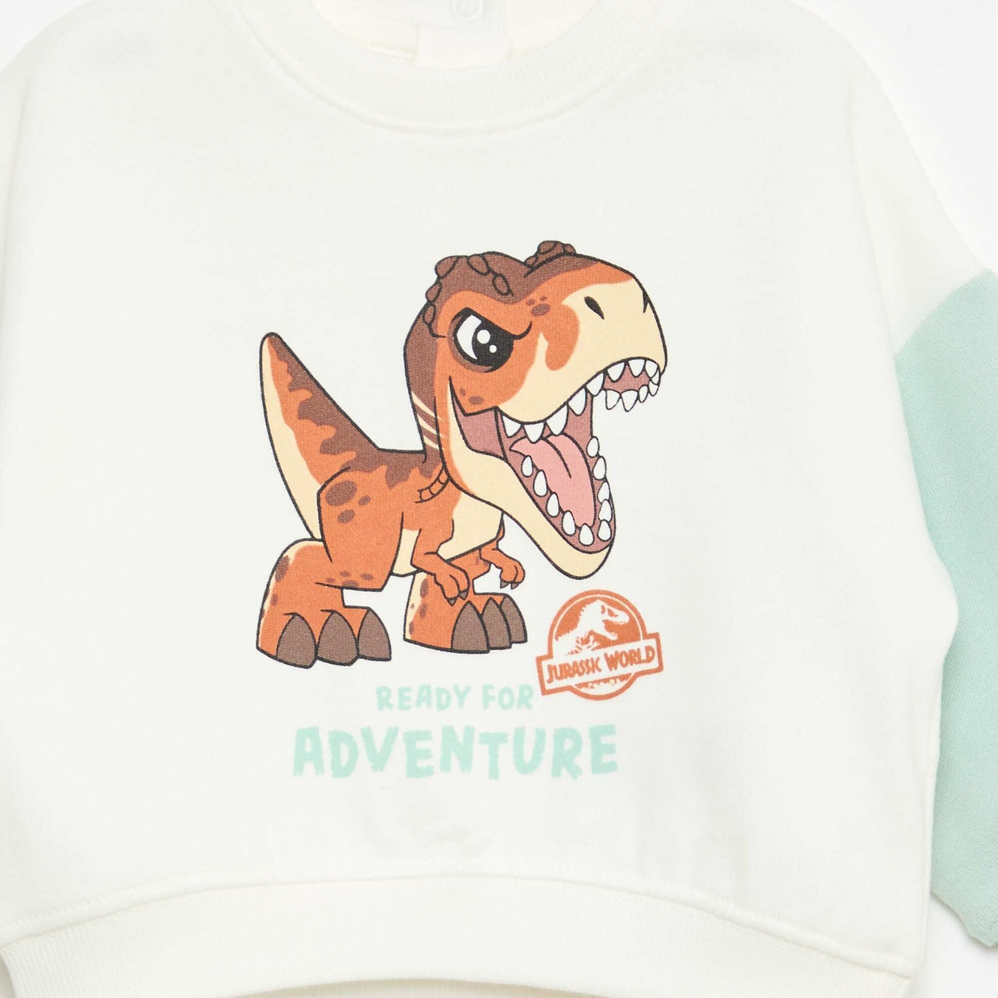 Jurassic World' Sweatshirt with Contrasting Sleeves GREEN