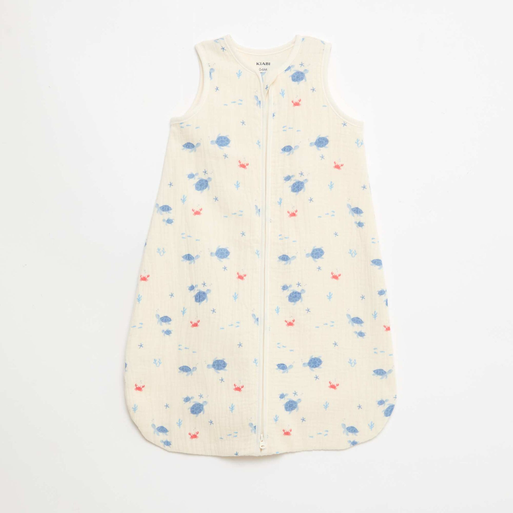 Sleeveless Animated Cotton Gauze Sleep Sack TOG 1 BEIGE