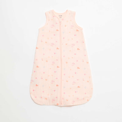 Sleeveless Animated Cotton Gauze Sleep Sack TOG 1 PINK