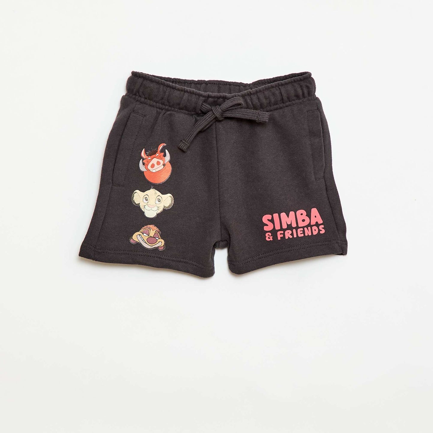 'Simba' 'Disney' Unbrushed Fleece Shorts BLACK