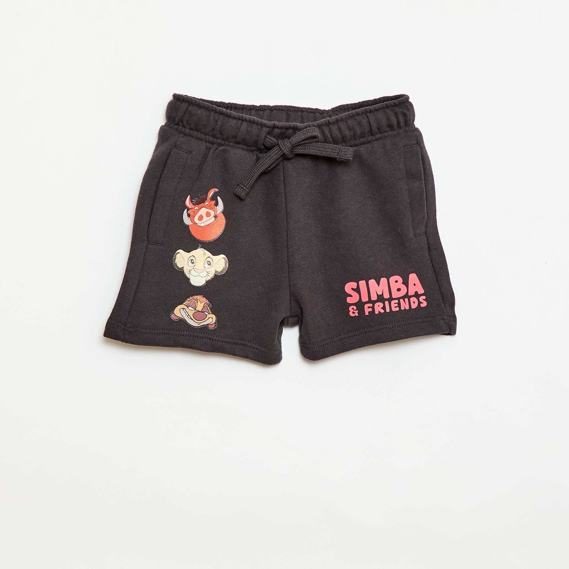 'Simba' 'Disney' Unbrushed Fleece Shorts BLACK