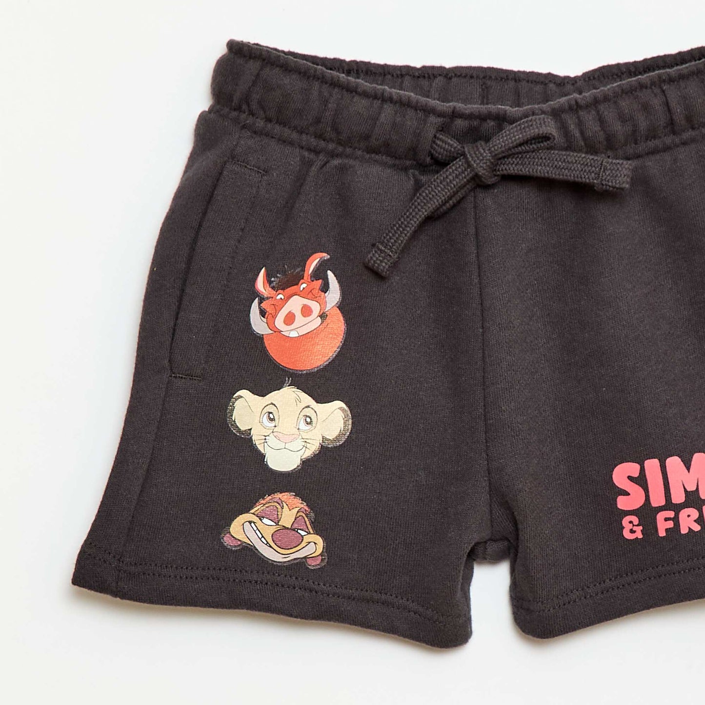 'Simba' 'Disney' Unbrushed Fleece Shorts BLACK