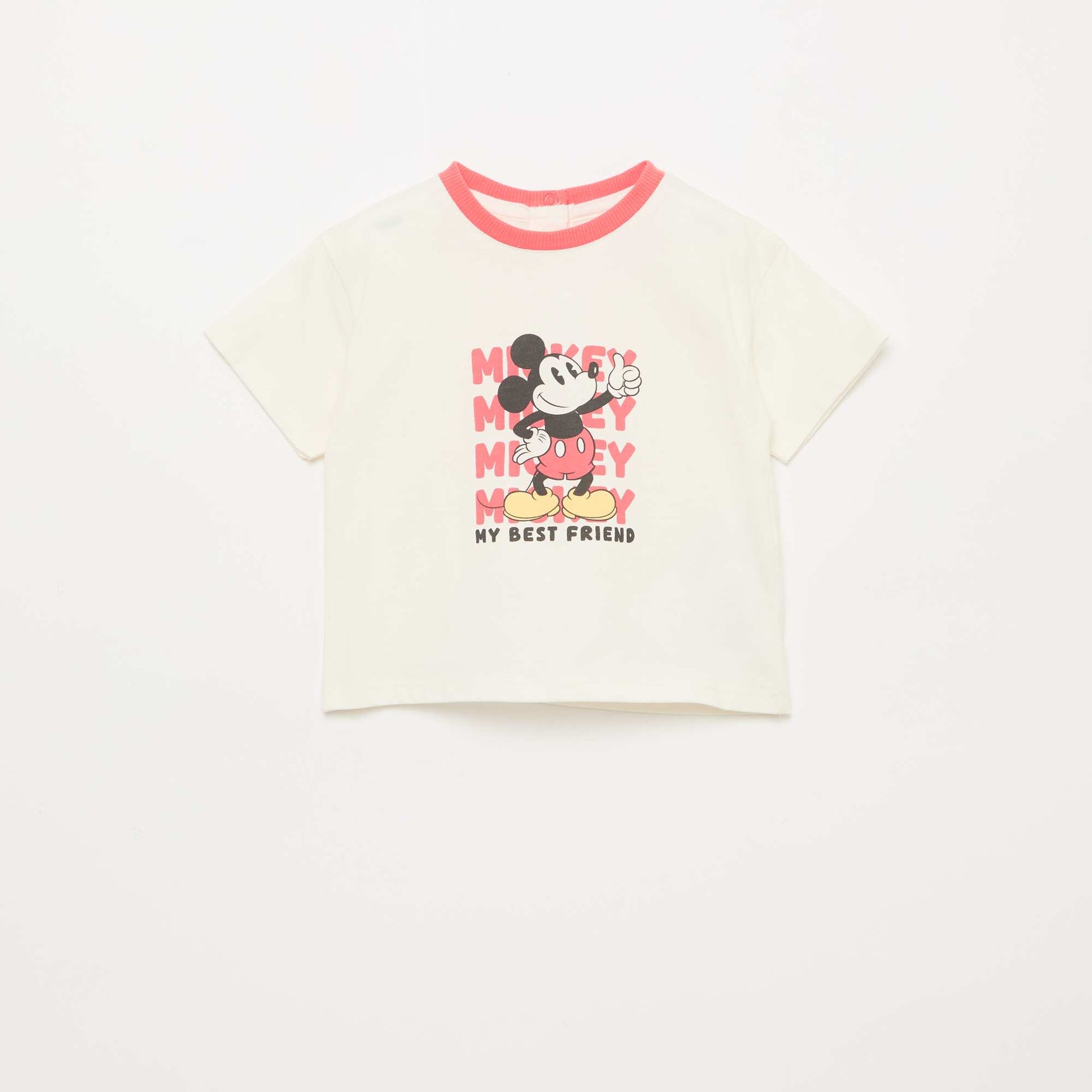 \'Mickey\' printed short-sleeved T-shirt WHITE