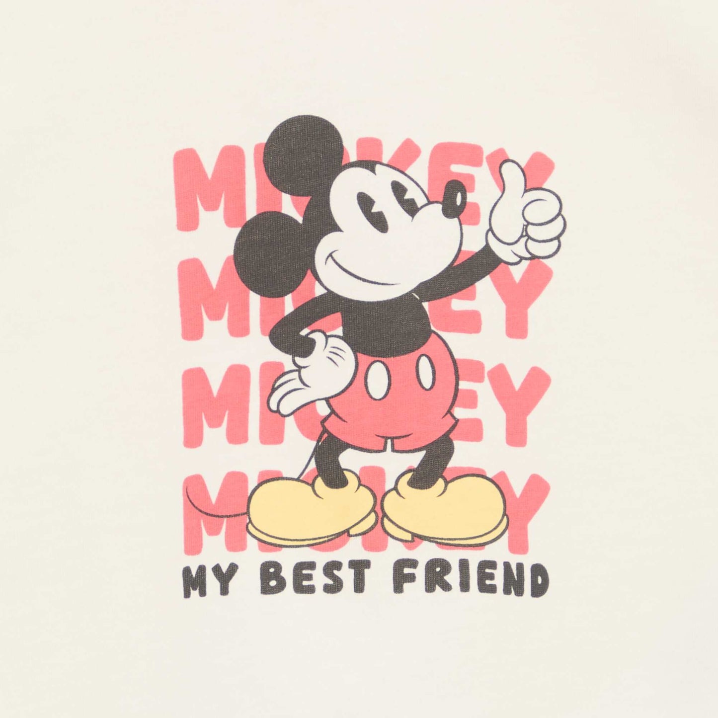 \'Mickey\' printed short-sleeved T-shirt WHITE
