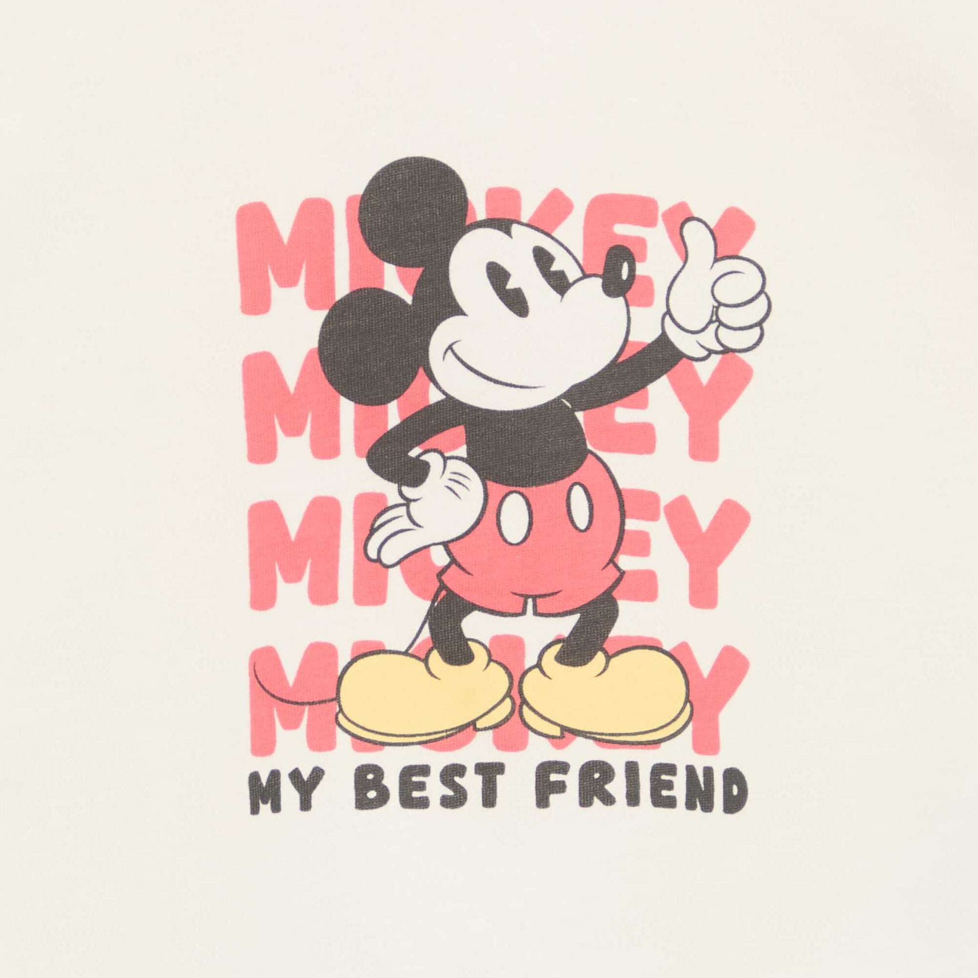 \'Mickey\' printed short-sleeved T-shirt WHITE