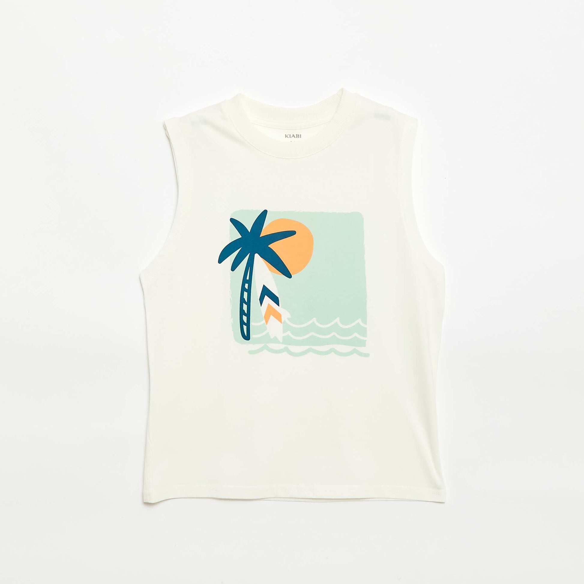 Pack of 2 round-neck tank tops WHITE