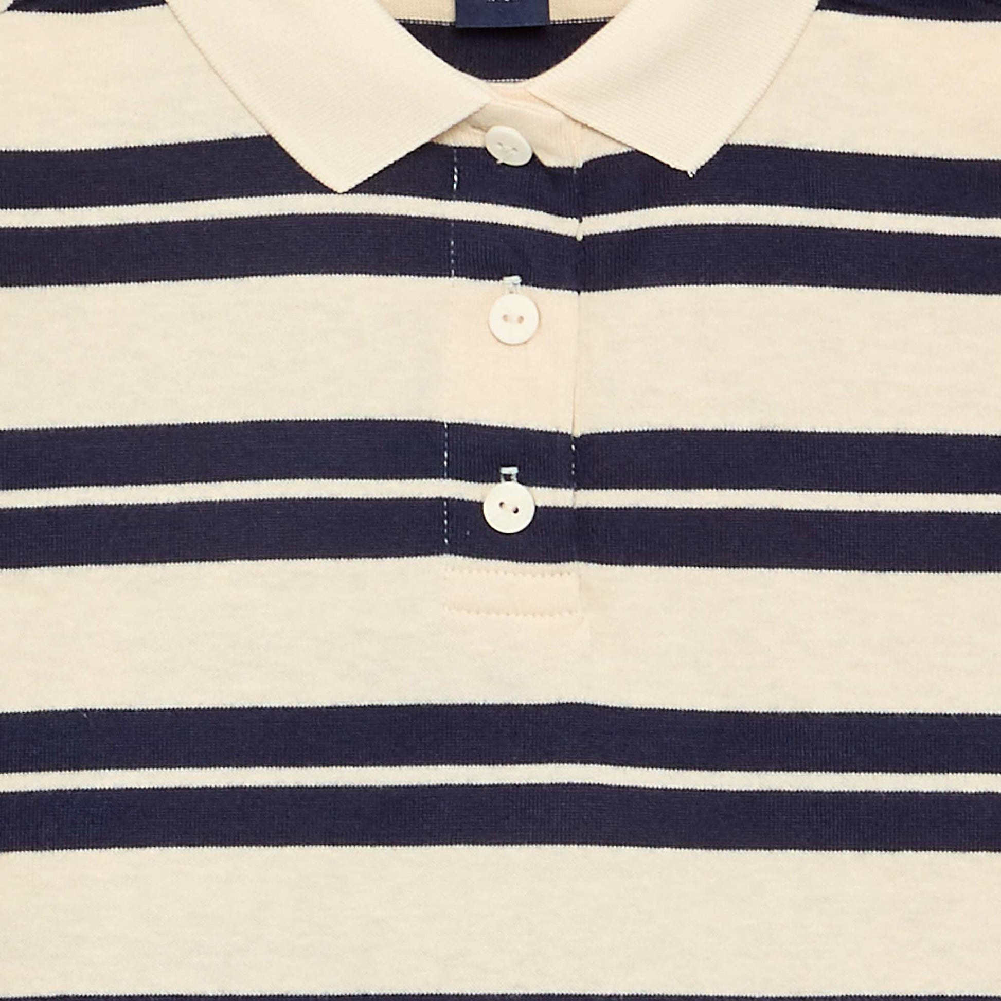 Oversized Striped Polo Shirt BLUE