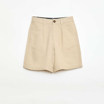 Plain chino shorts BEIGE