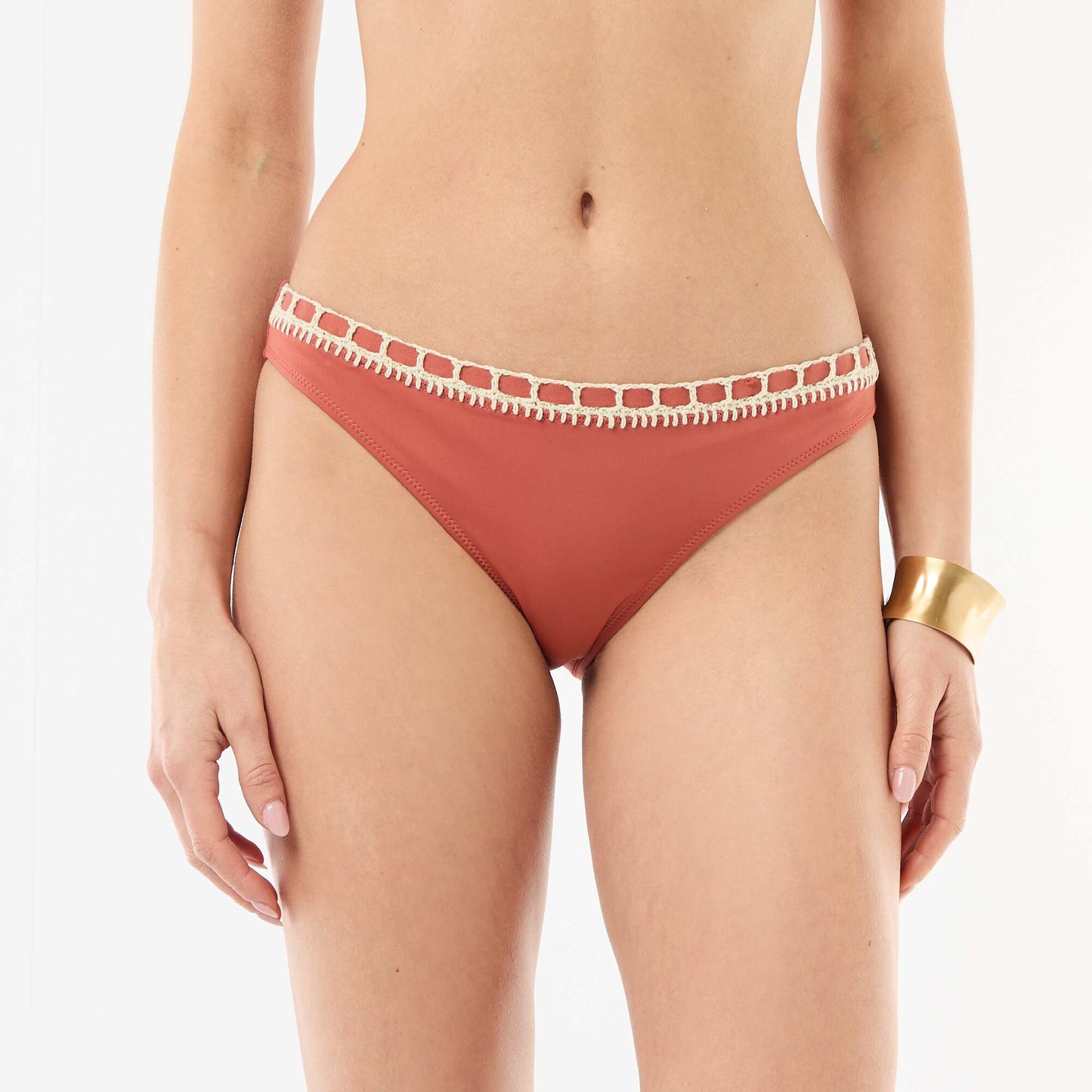 Macramé Trim Swim Briefs ORANGE