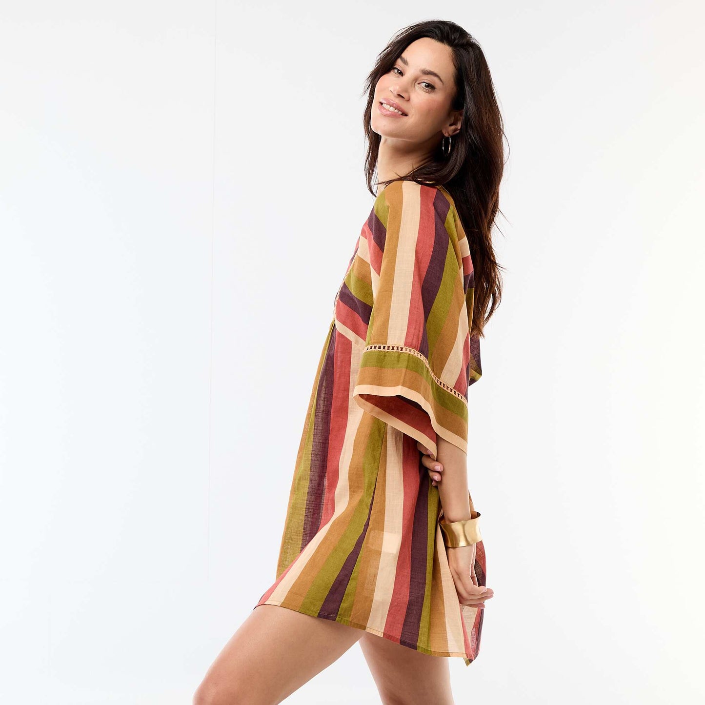 Mid-Length Beach Dress BROWN