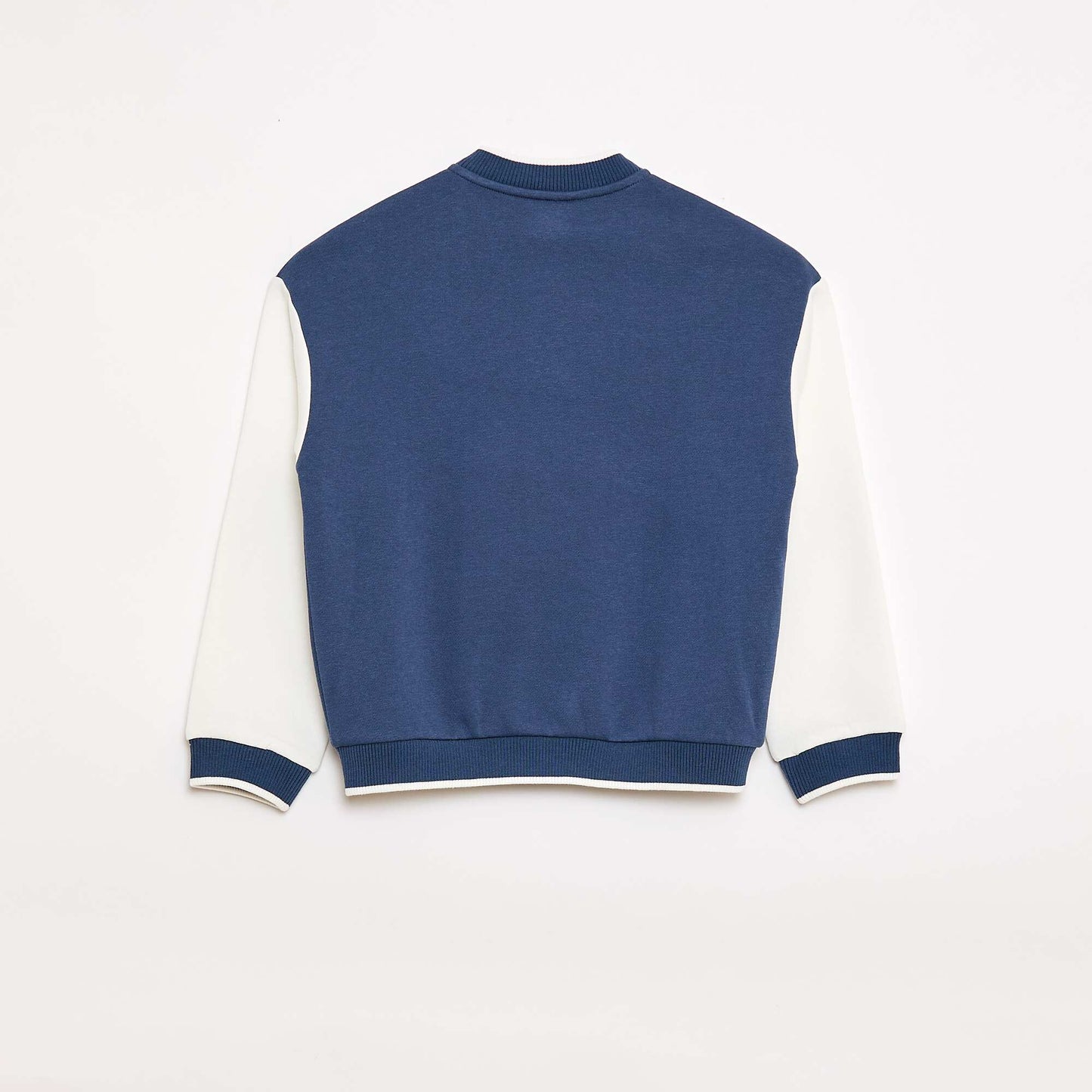 Varsity-Style Long Sleeve Jacket BLUE