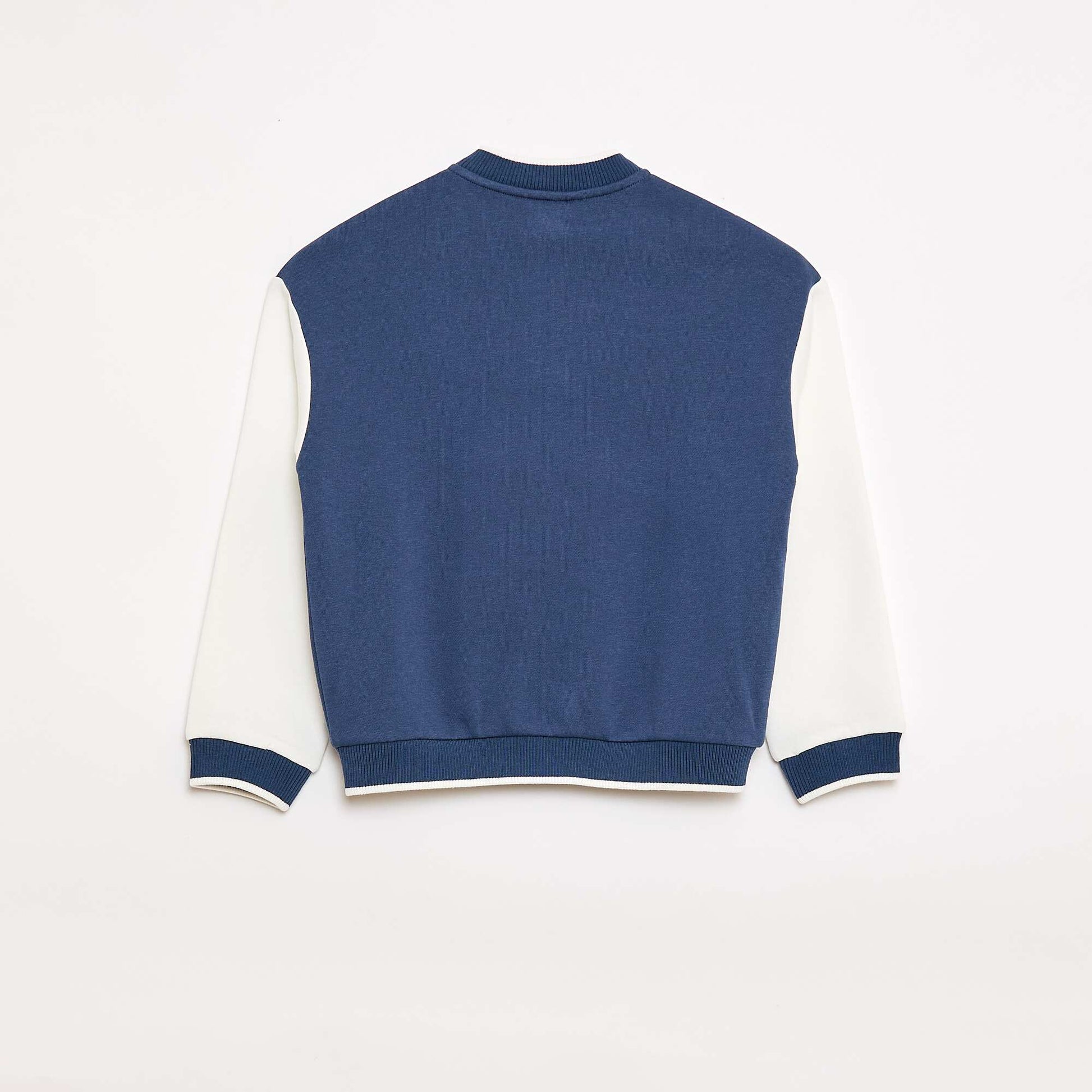 Varsity-Style Long Sleeve Jacket BLUE