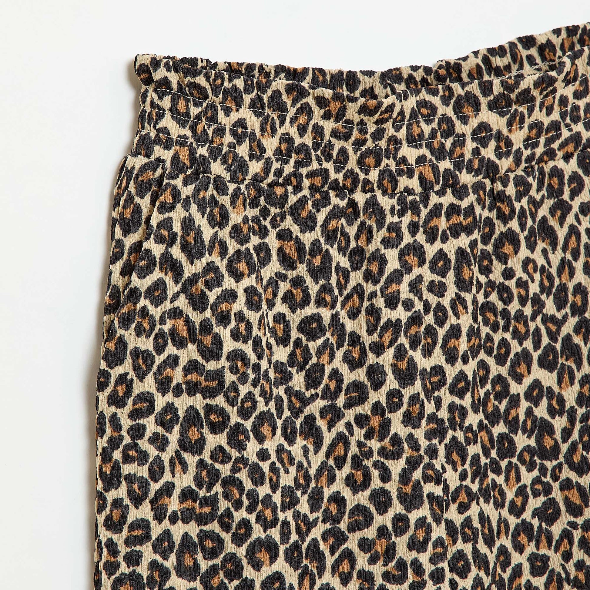 Wide-Leg Crepe Knit Pants BROWN