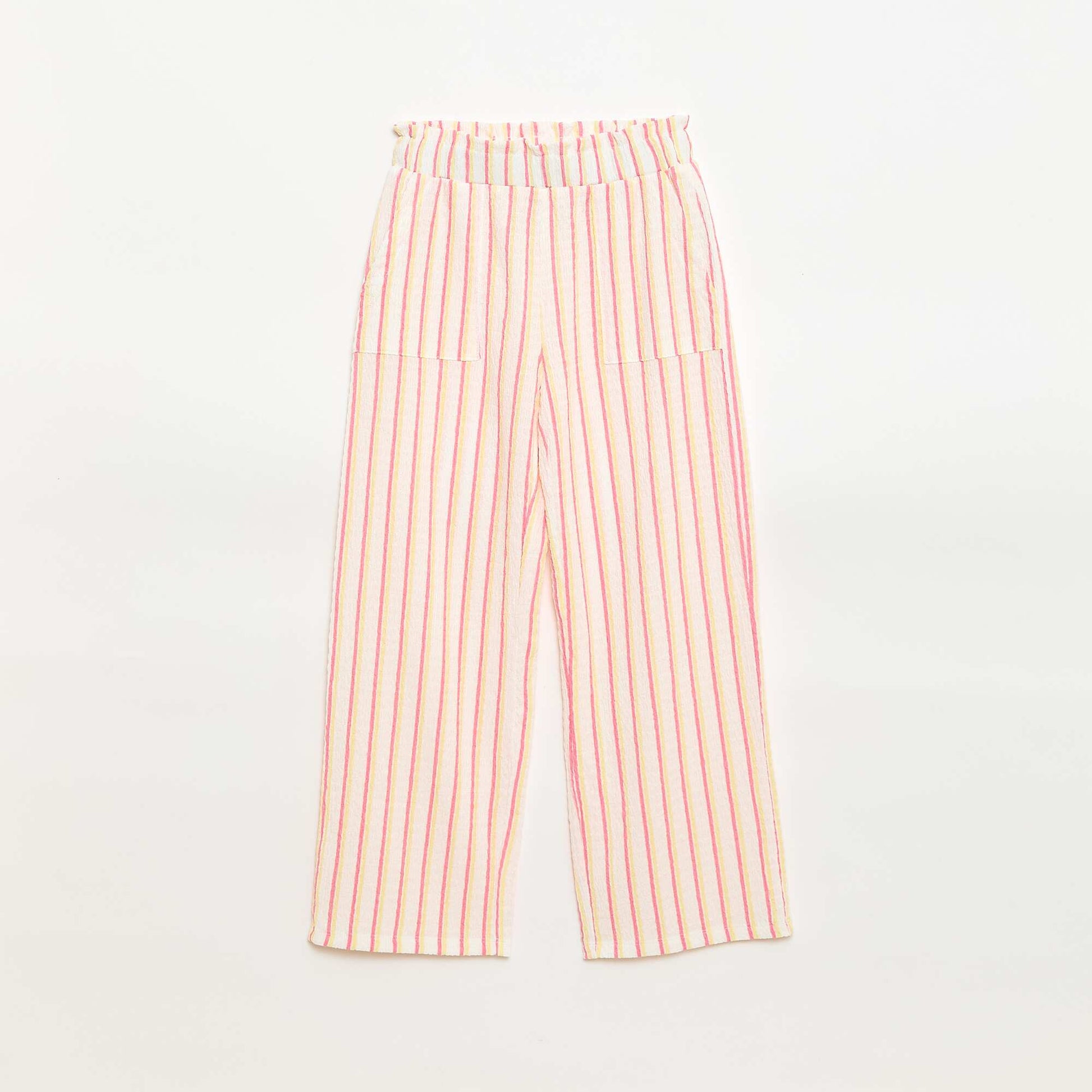 Striped T-shirt + Pants Set - 2 pieces BEIGE