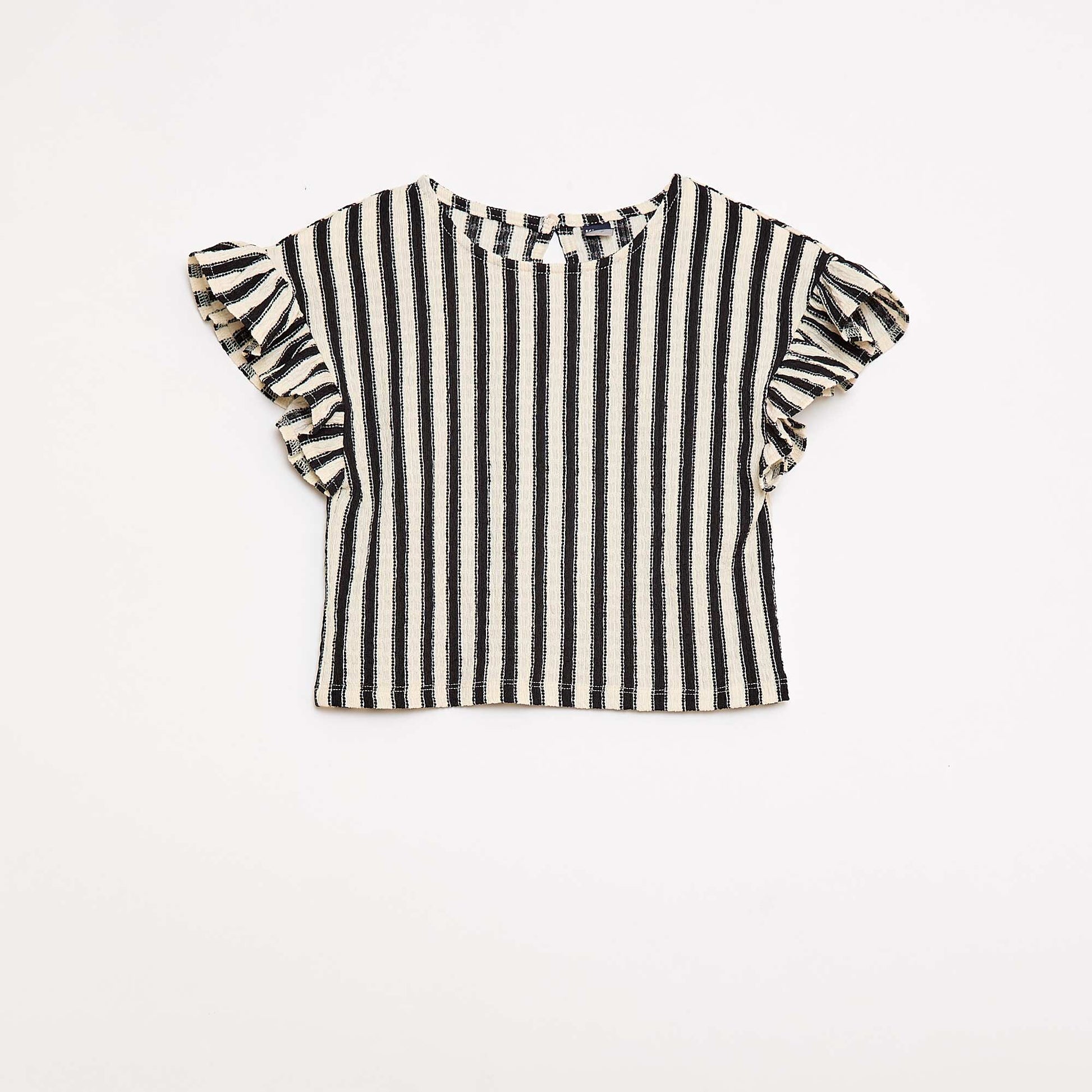 Striped T-shirt + Pants Set - 2 pieces BLACK