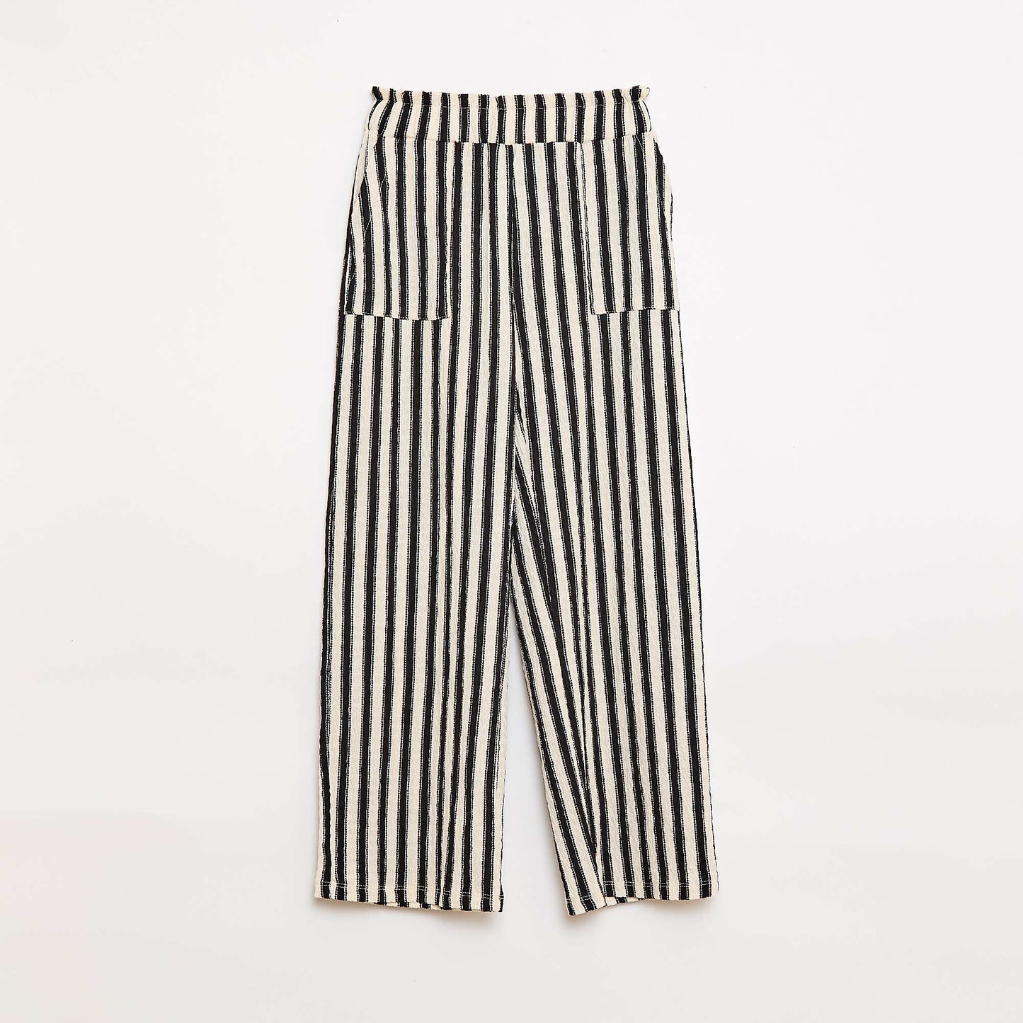 Striped T-shirt + Pants Set - 2 pieces BLACK