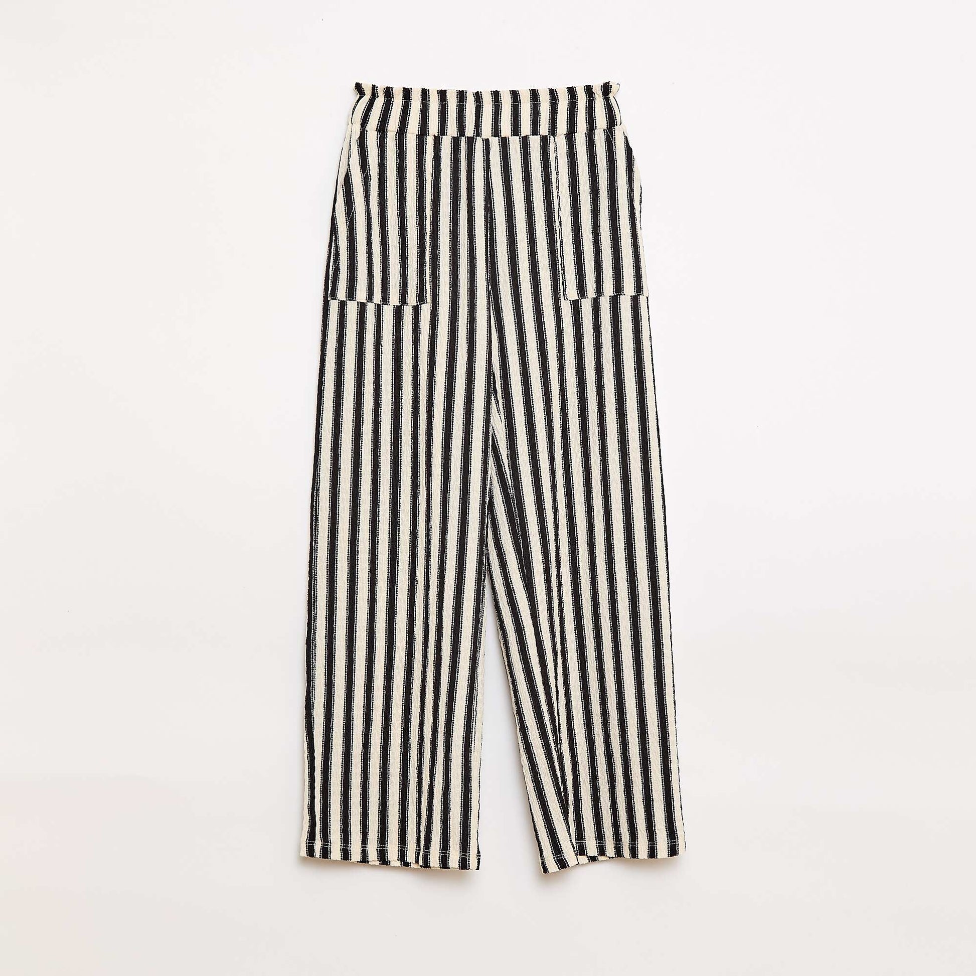 Striped T-shirt + Pants Set - 2 pieces BLACK