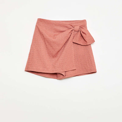 Short lightweight knit skort OLD PINK