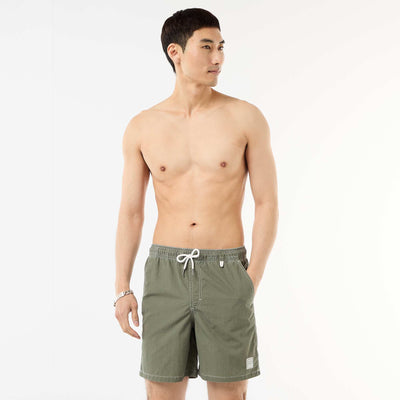 Solid Swim Shorts with Pockets GREEN