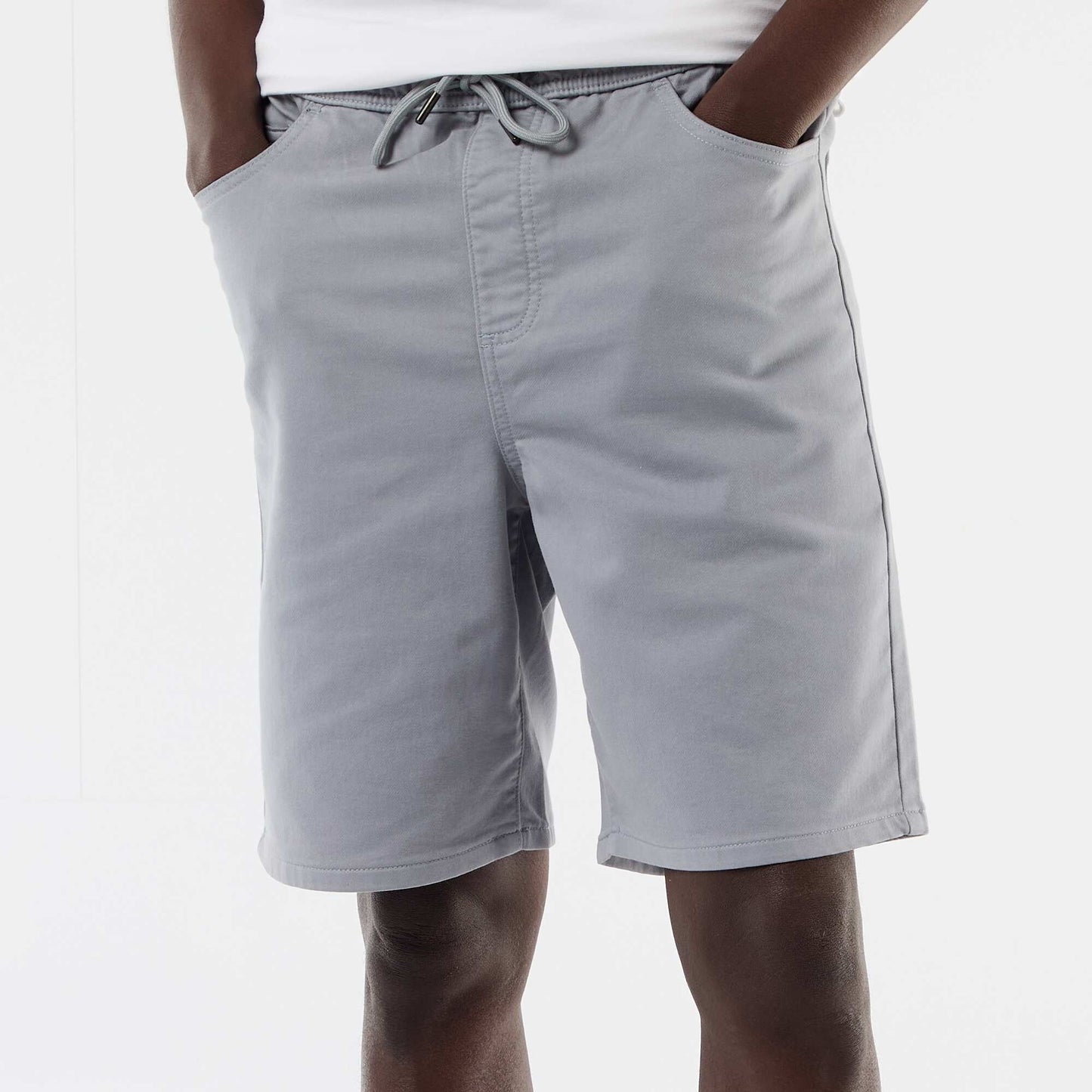 Lightweight Bermuda shorts with drawstrings BLUE