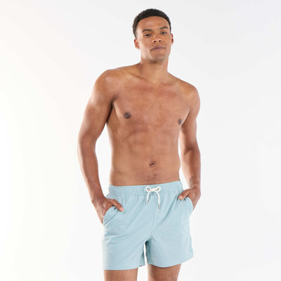 Seersucker Swim Shorts BLUE