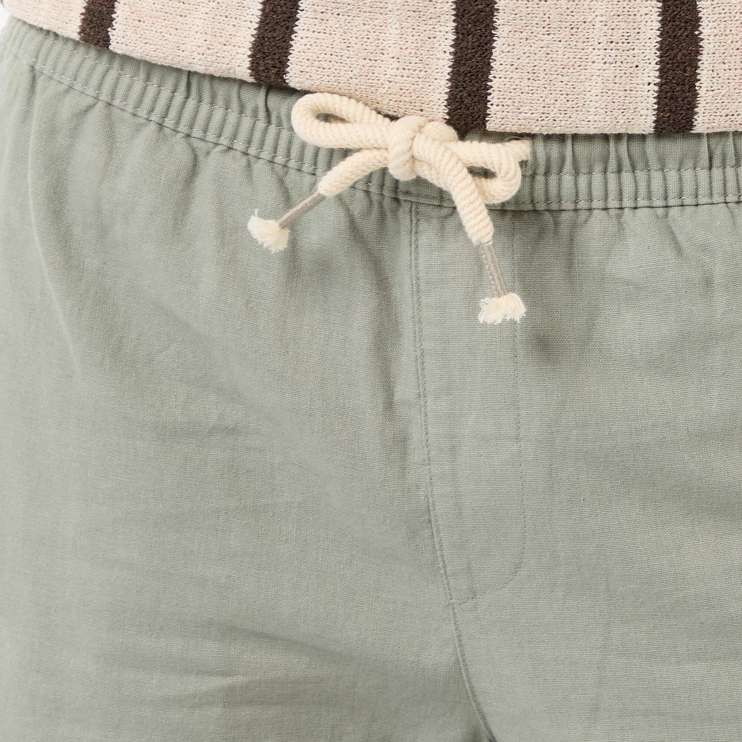 Linen-blend Bermuda Shorts GREEN