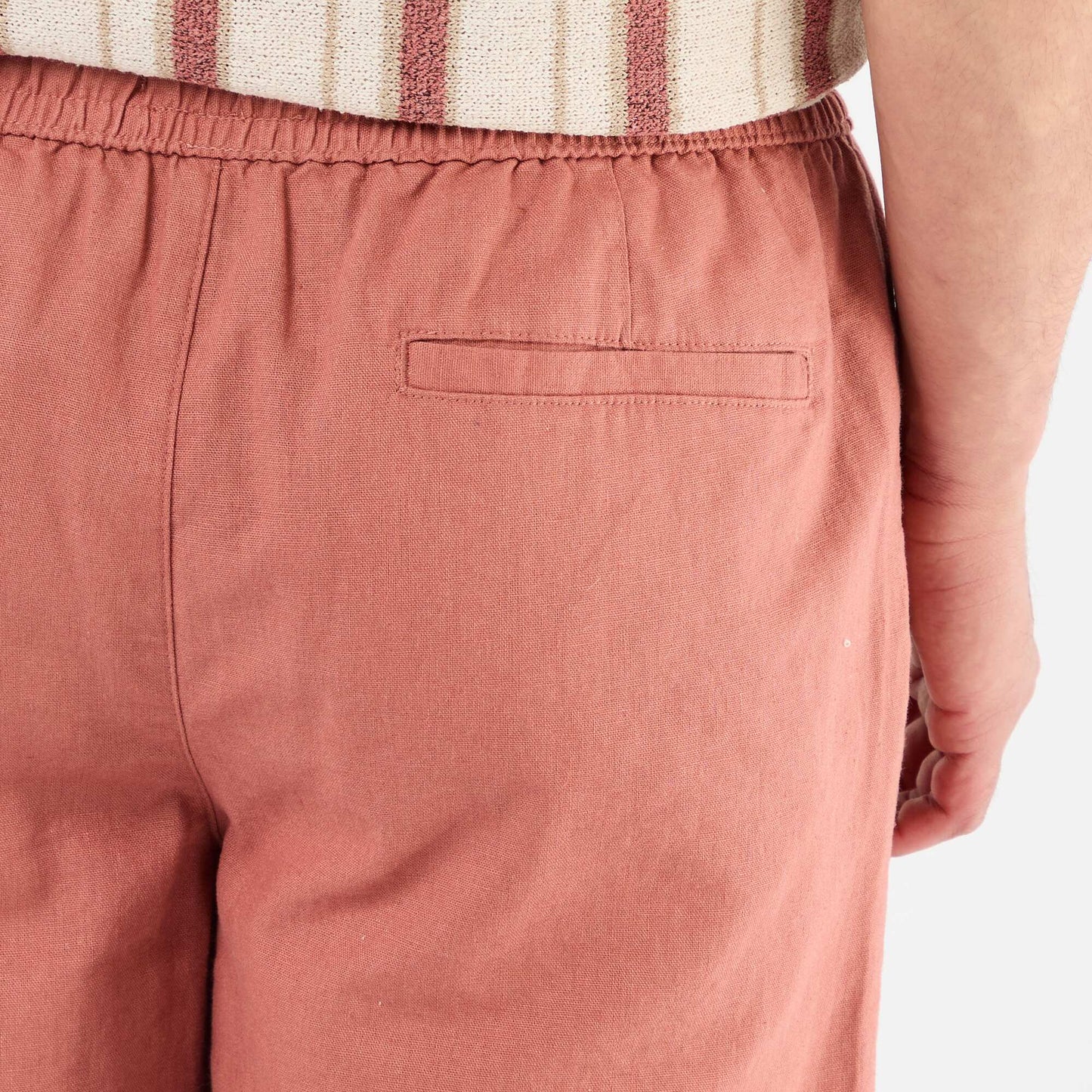 Linen-blend Bermuda Shorts PINK