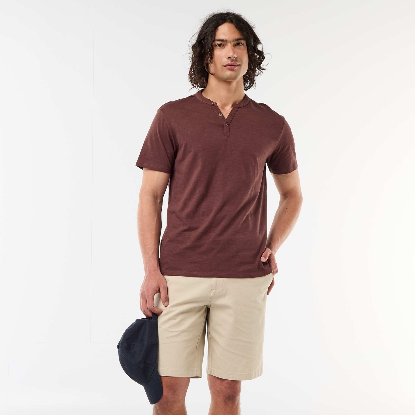Plain Dobby Chino Bermuda Shorts BEIGE