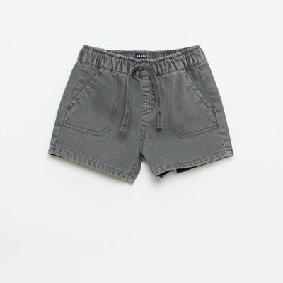 Plain denim shorts GREY