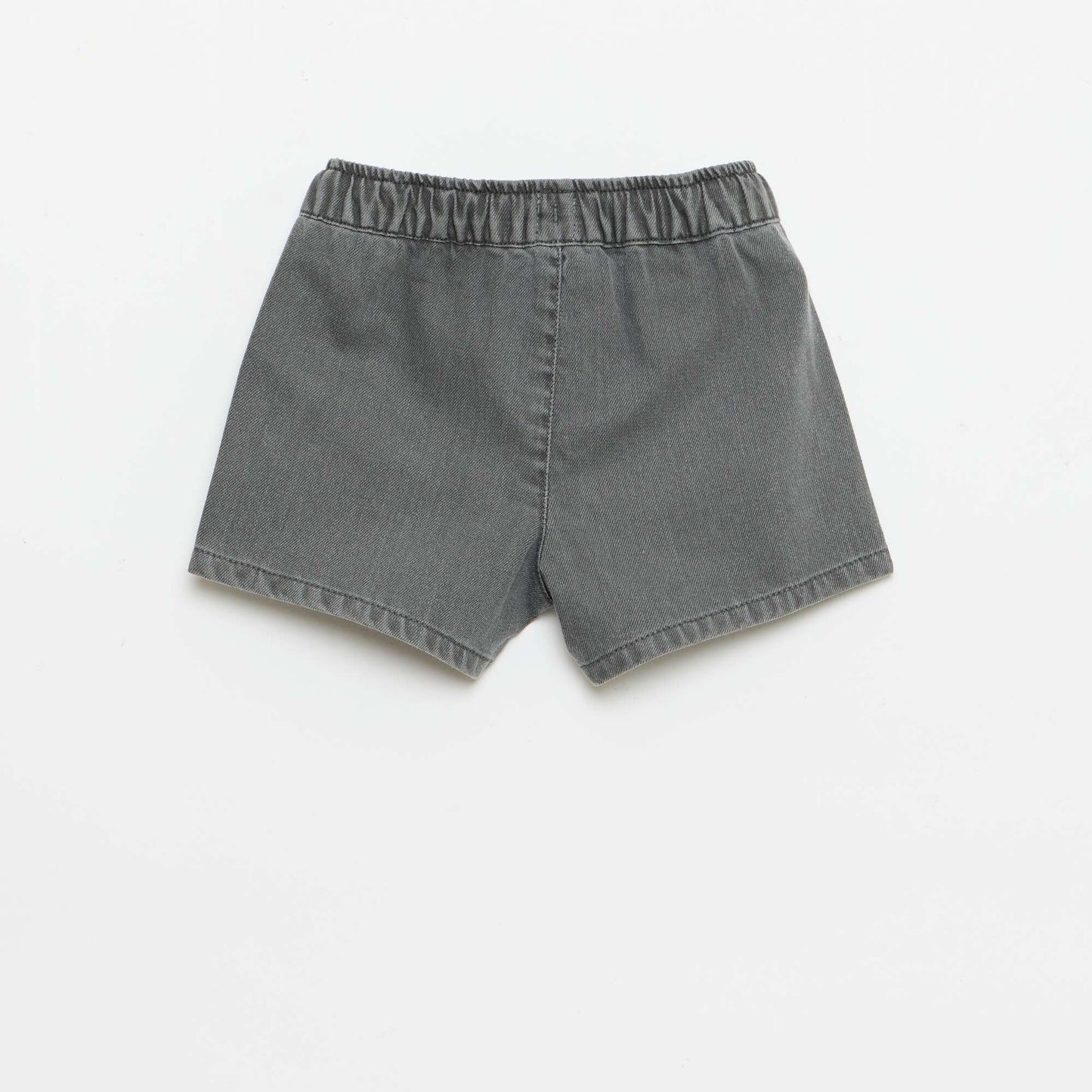 Plain denim shorts GREY