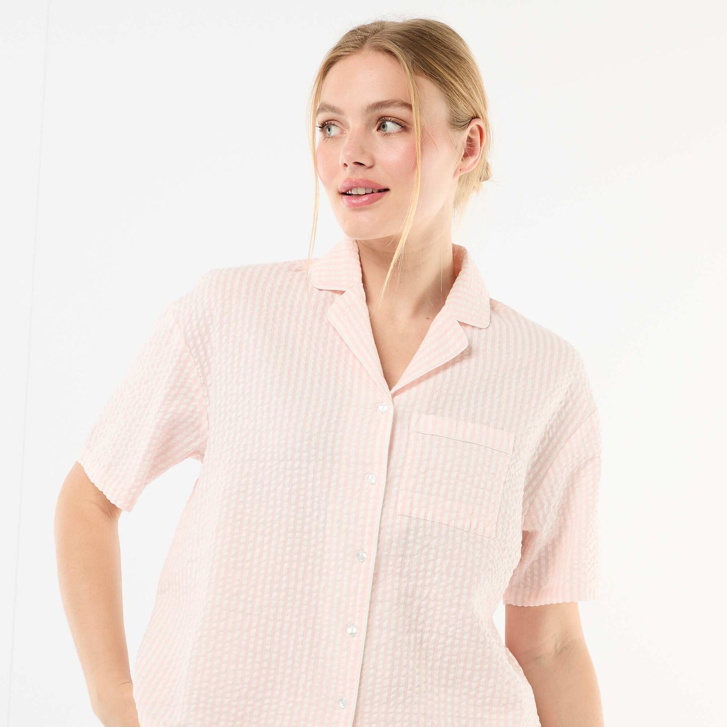 Striped short pajamas - 2 pieces PINK