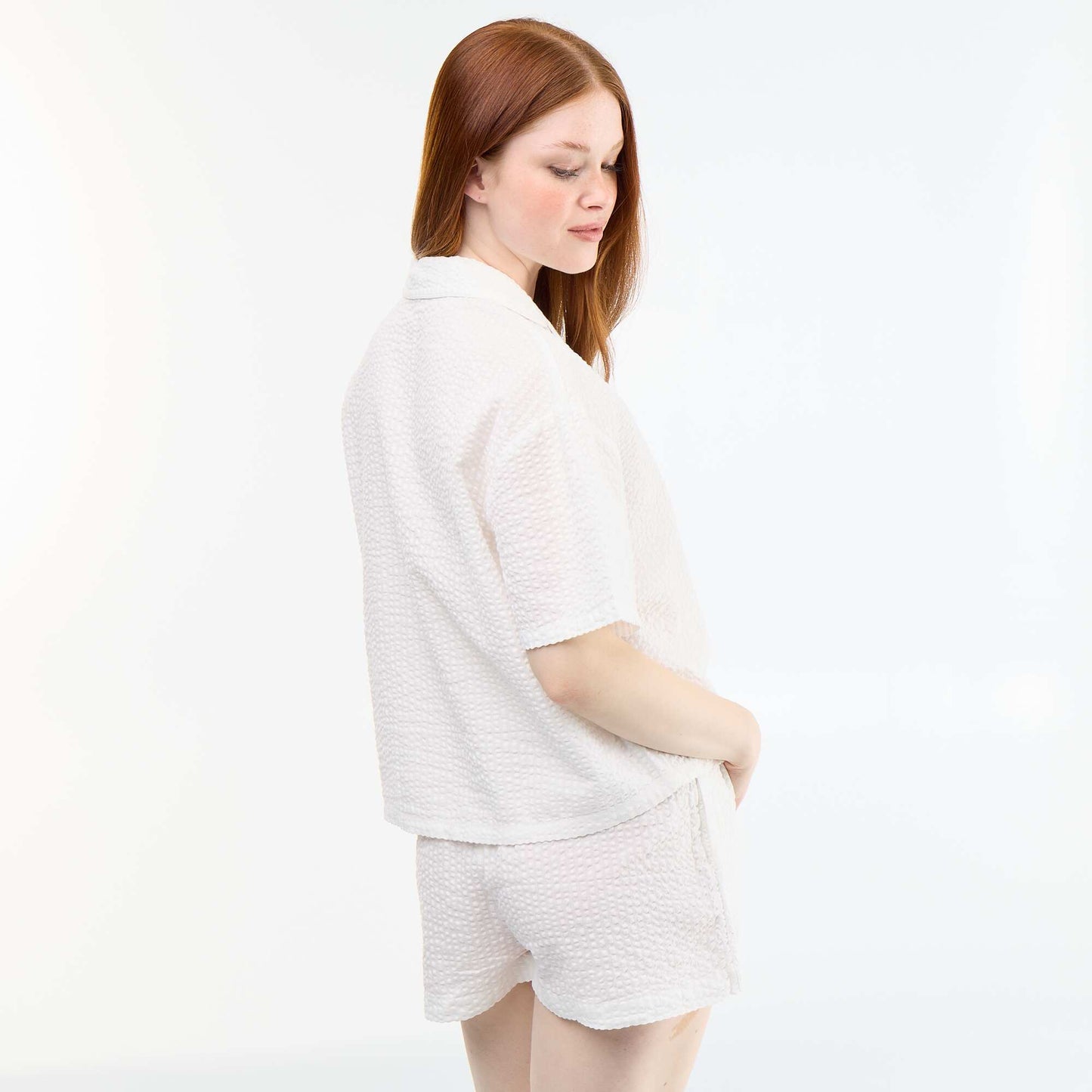Striped short pajamas - 2 pieces WHITE