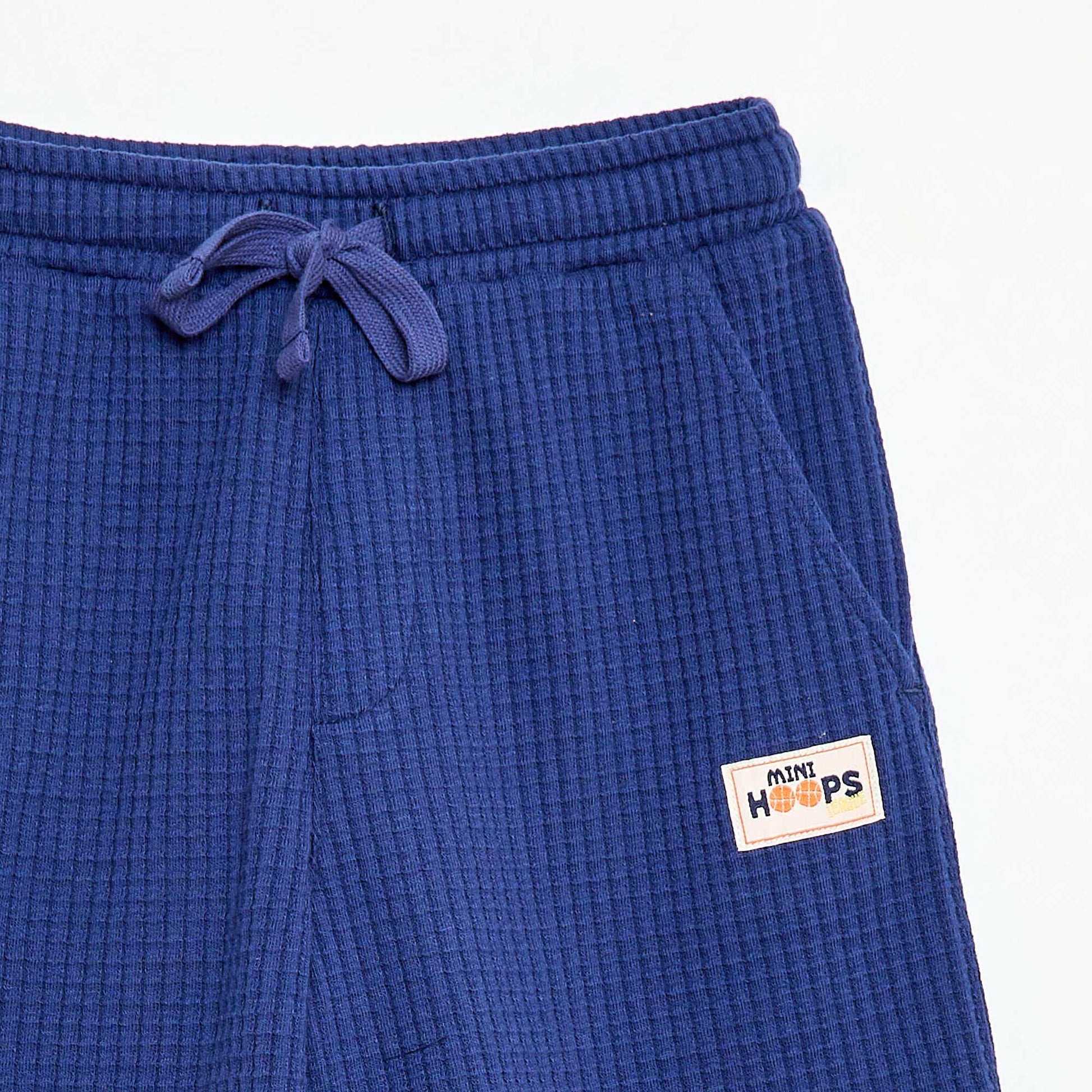 Waffle Knit Shorts BLUE