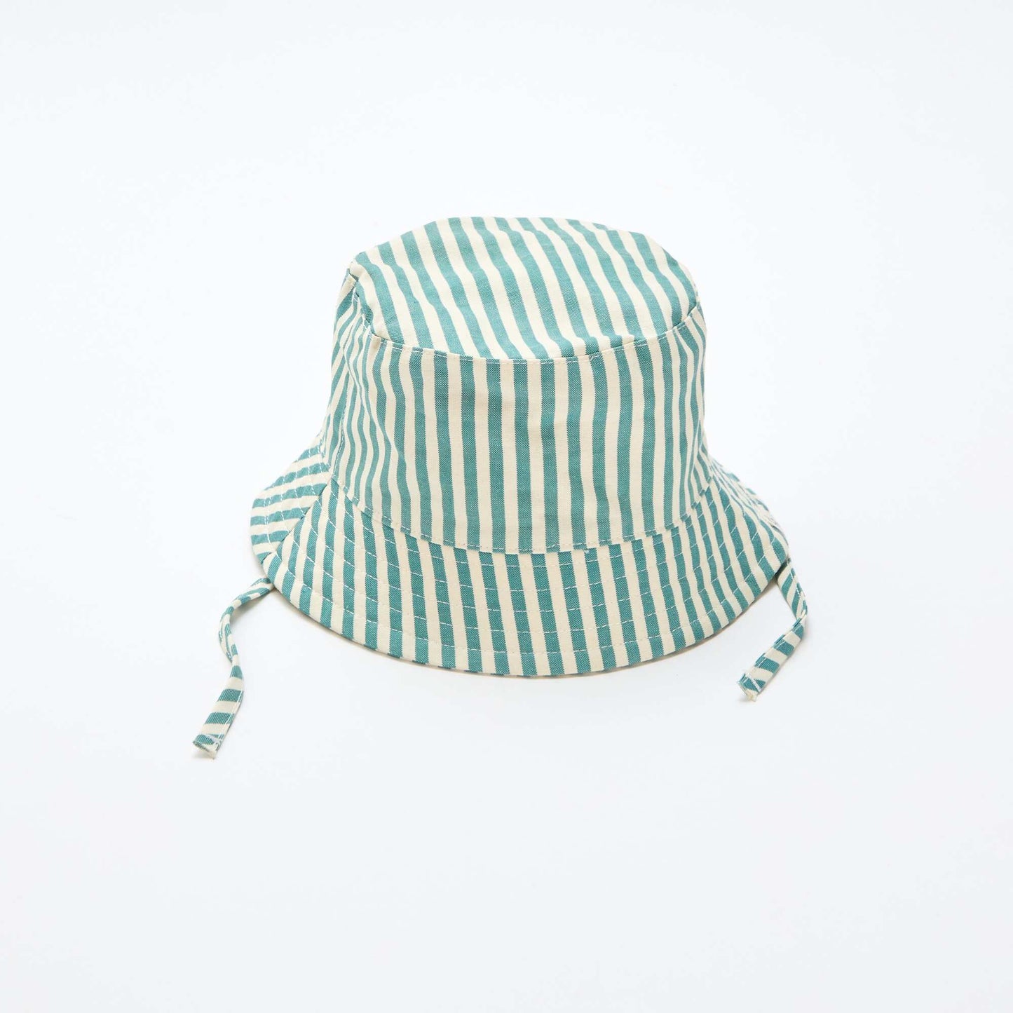 Striped Cotton Bucket Hat GREEN