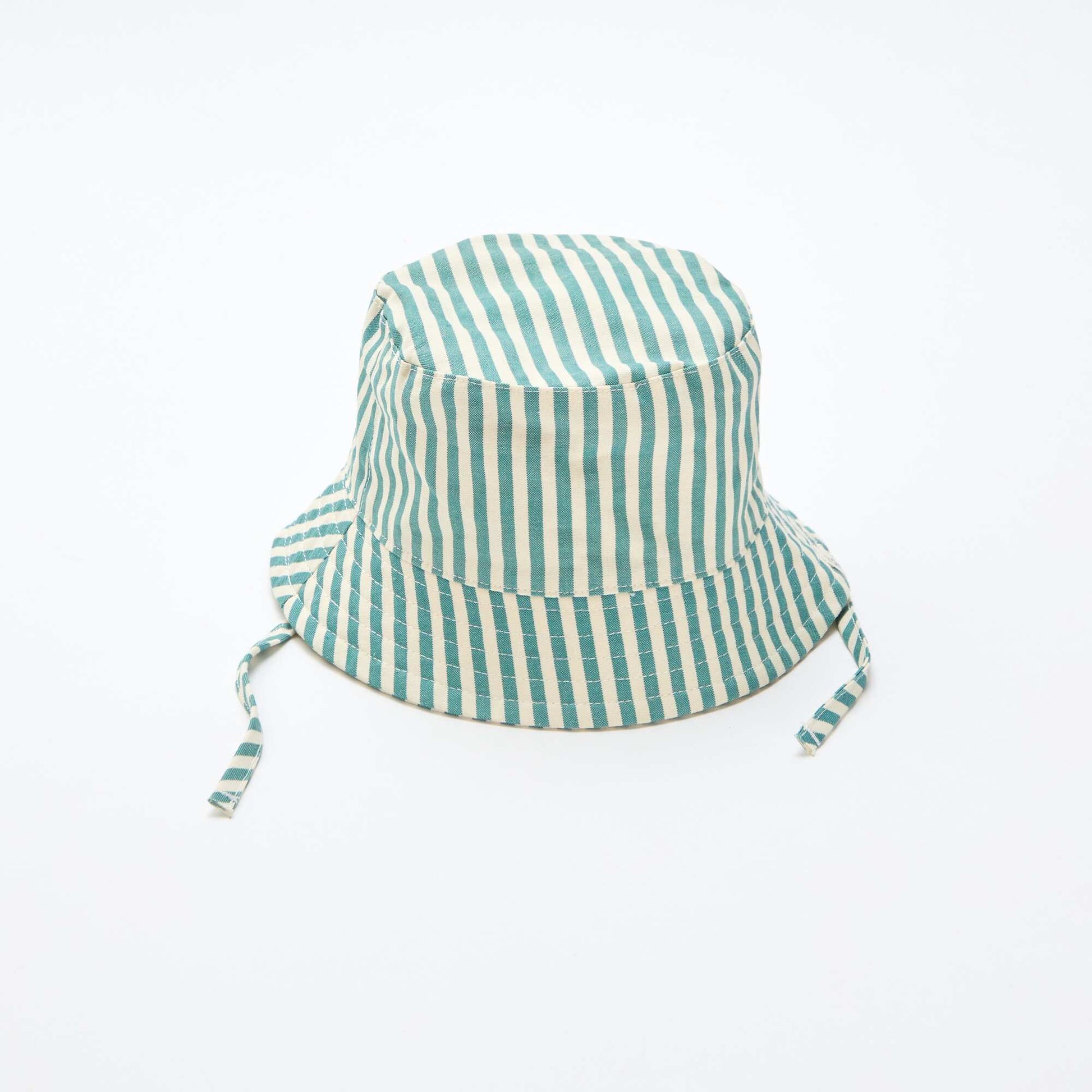 Striped Cotton Bucket Hat GREEN