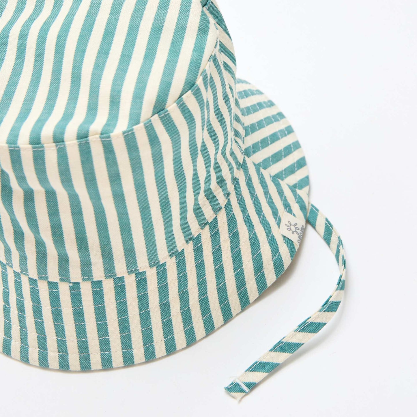 Striped Cotton Bucket Hat GREEN