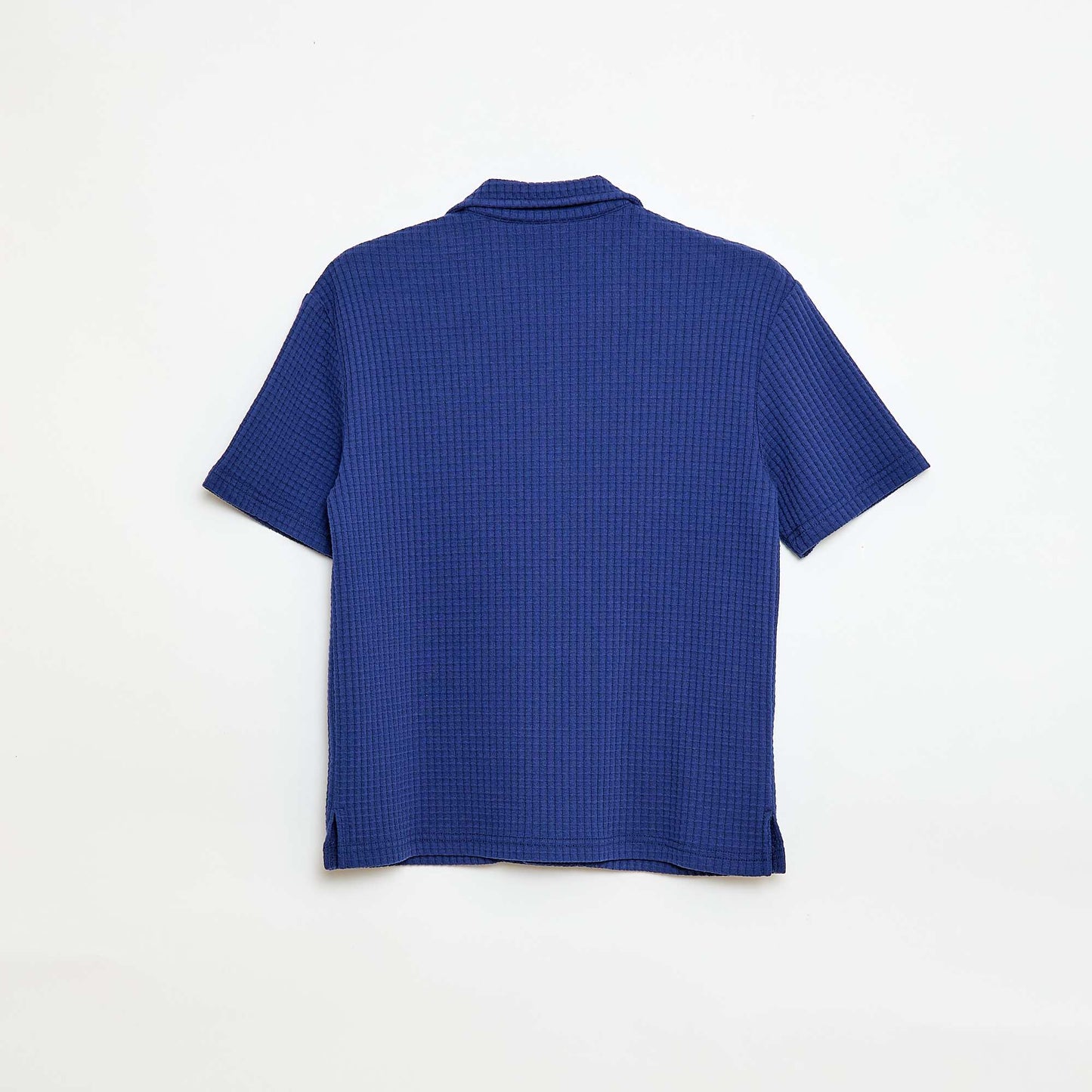Textured Solid Shirt BLUE