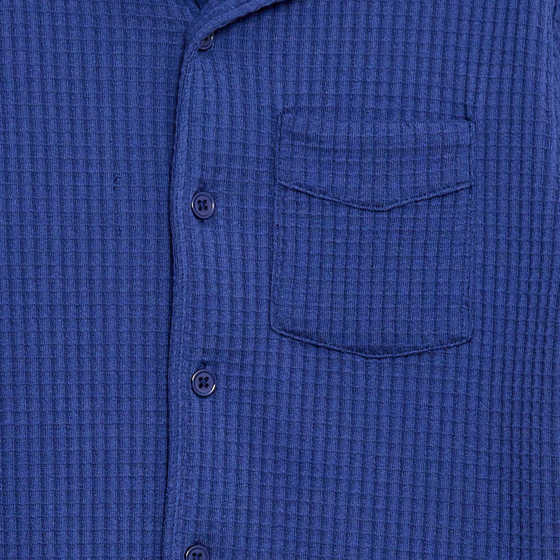Textured Solid Shirt BLUE