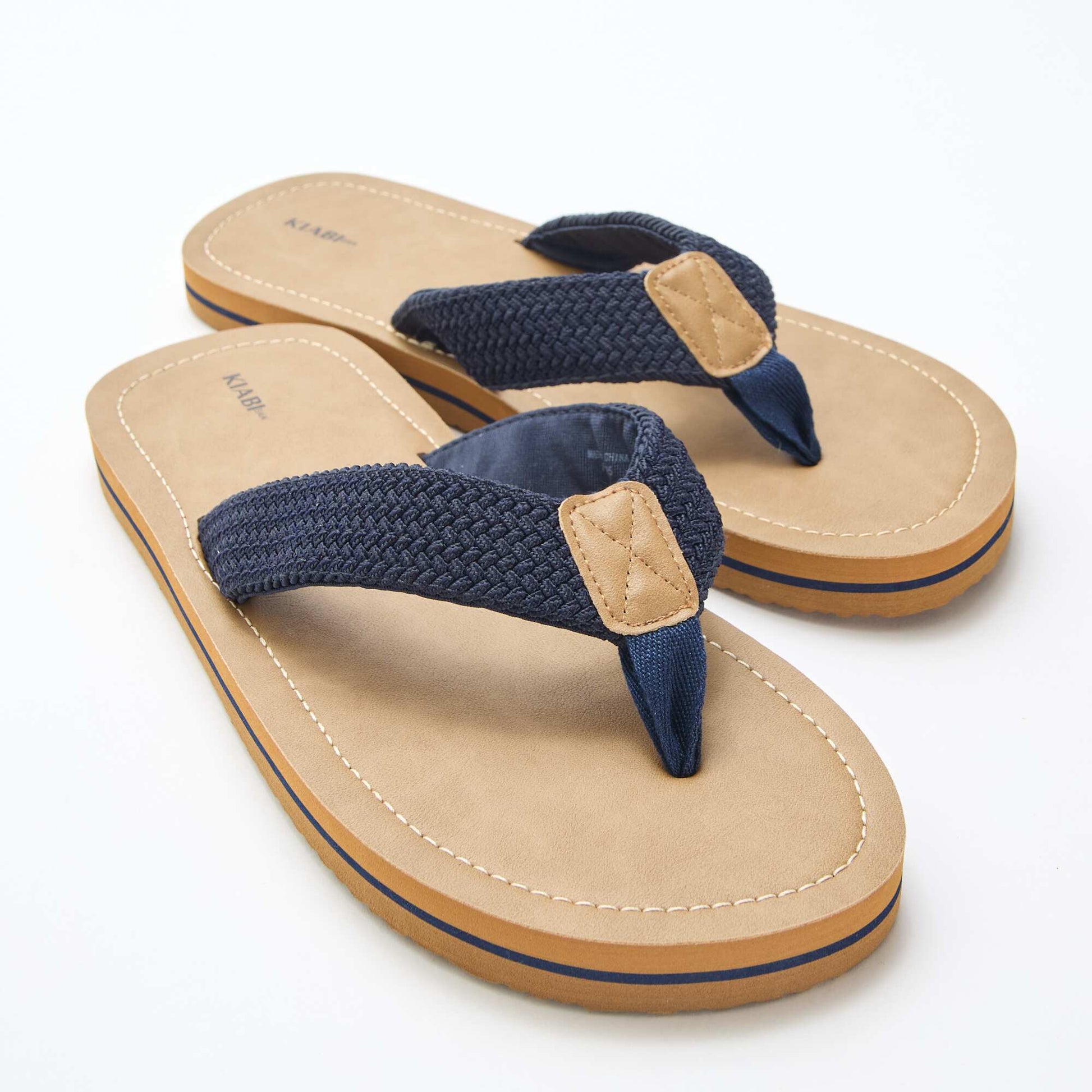 Textile Strap Flip-Flops BROWN
