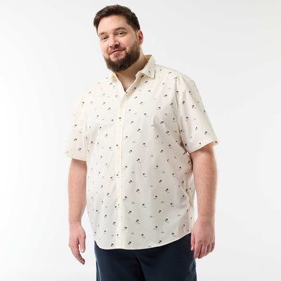 Patterned Short-Sleeved Shirt WHITE